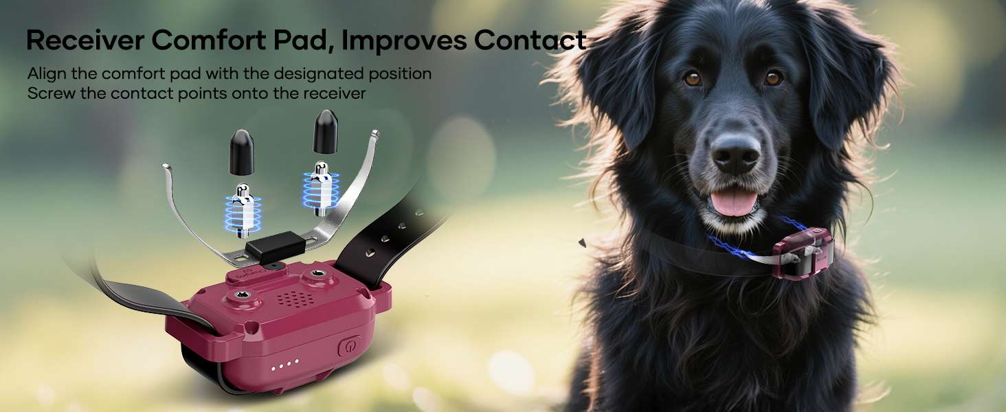 Collar de adiestramiento para perros alcance 1200m impermeable IPX8 con luz LED y vibracion.