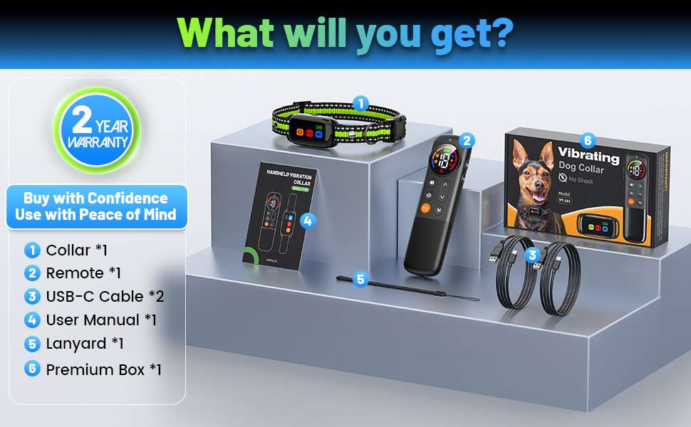 Collar de adiestramiento vibratorio para perros sordos y sensibles sin descarga electrica alcance 1000m.