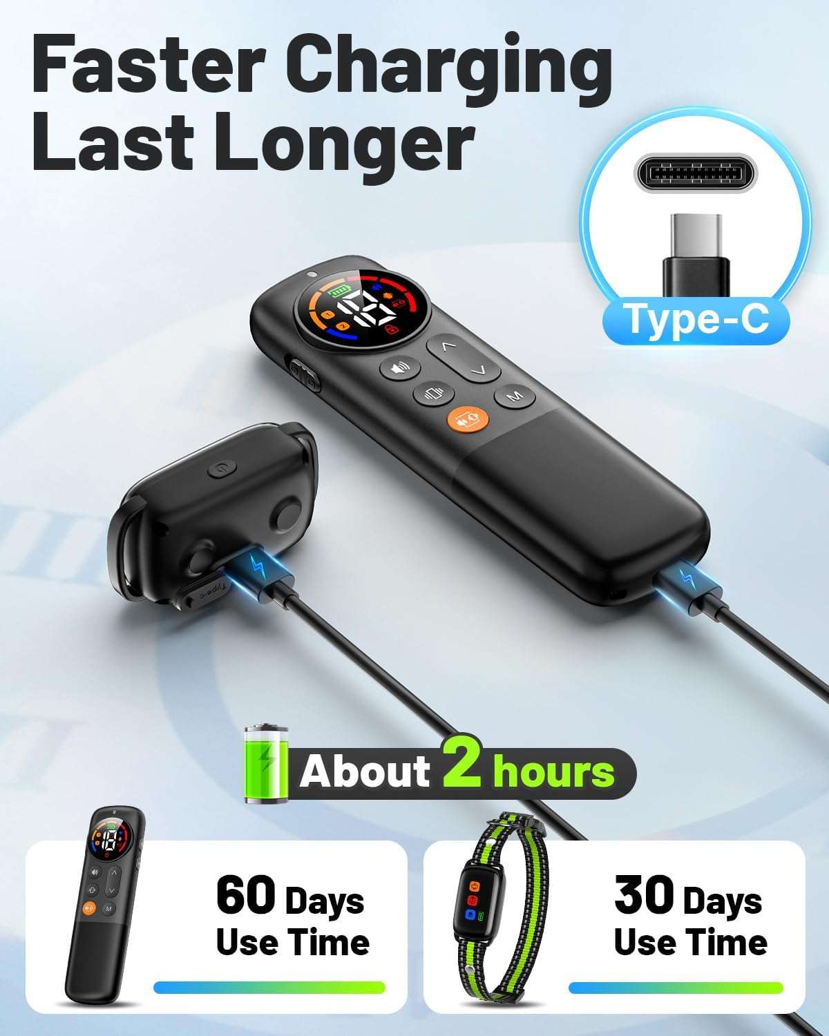 Collar de adiestramiento vibratorio para perros sordos y sensibles sin descarga electrica alcance 1000m.