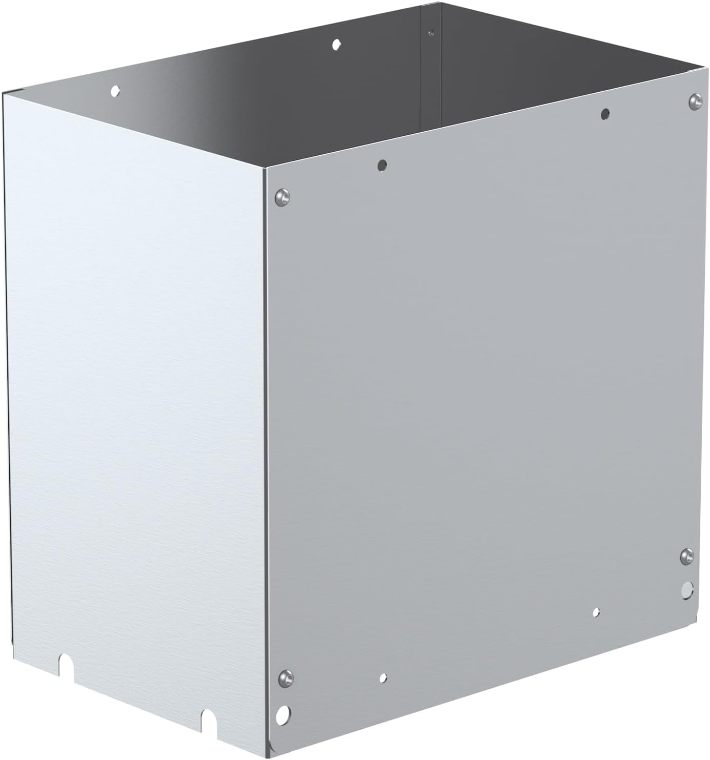 Comedero automatico programable de acero inoxidable para perros grandes de 15 kg instalado en pared.