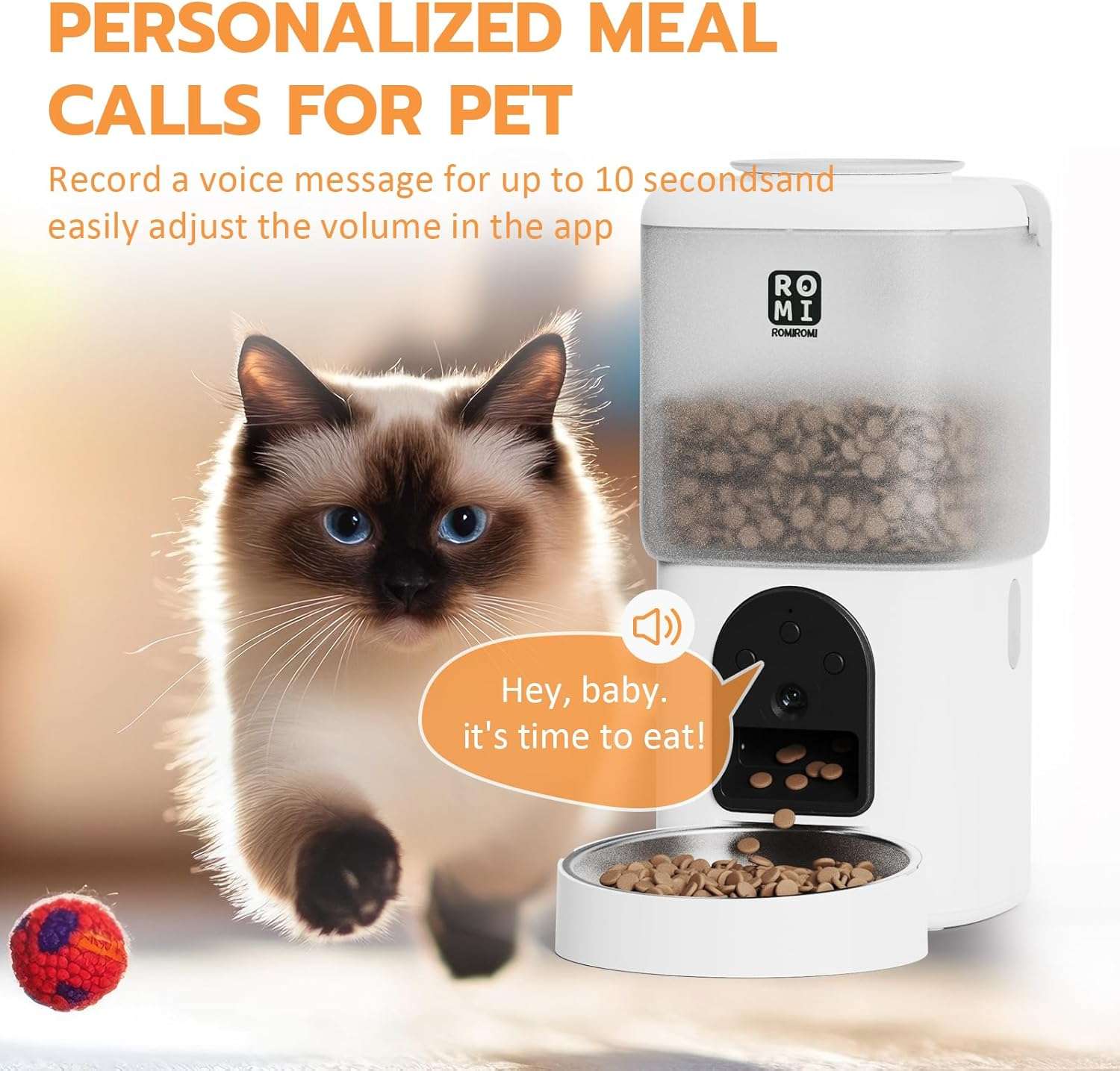 Kit de 2 kg y 2.5L con WiFi 5G y camara HD. Programacion por app, audio en tiempo real y filtracion de agua superior para la salud de gatos y perros pequeños.