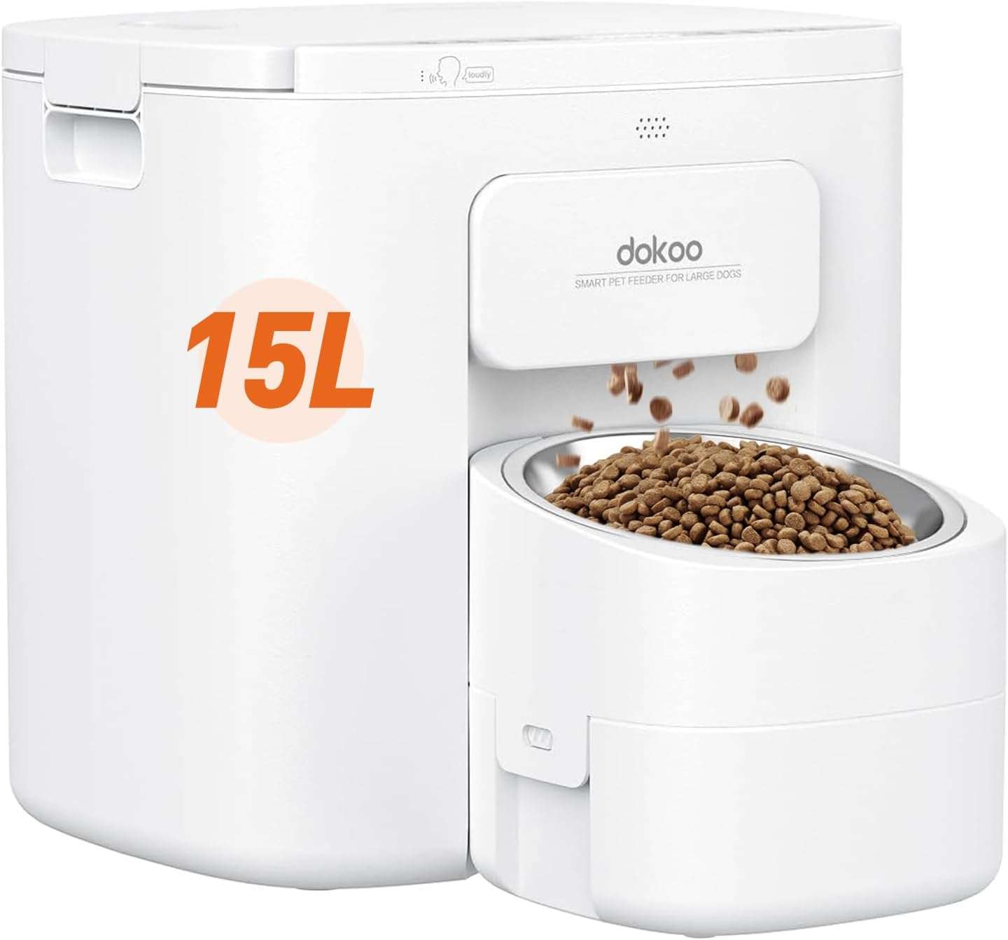 Comedero automatico con sistema de vacio y soporte de altura regulable para perros grandes capacidad 7 kg.