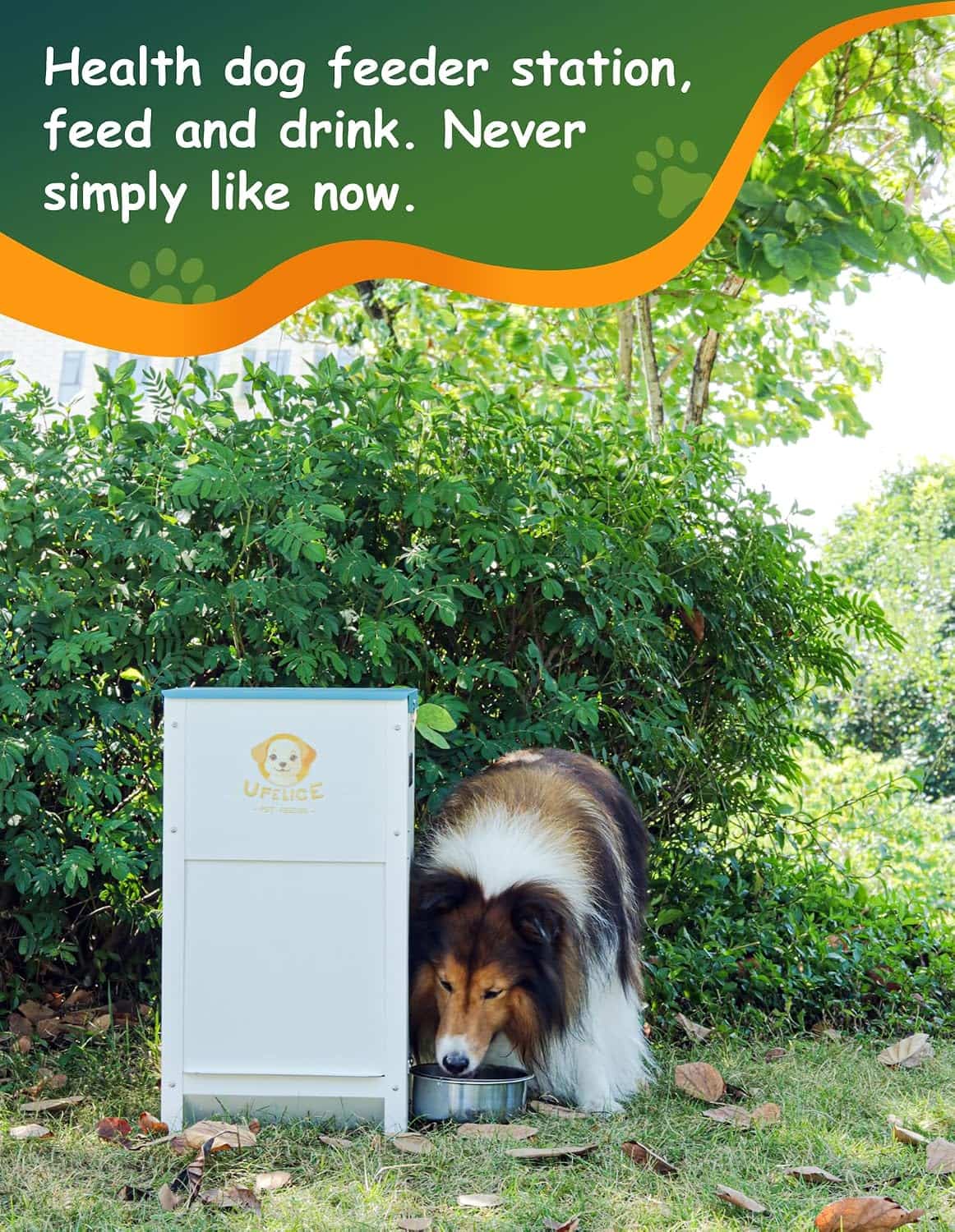Comedero Perro Grande 11kg Gravedad Acero Galvanizado Exterior - Imagen 6