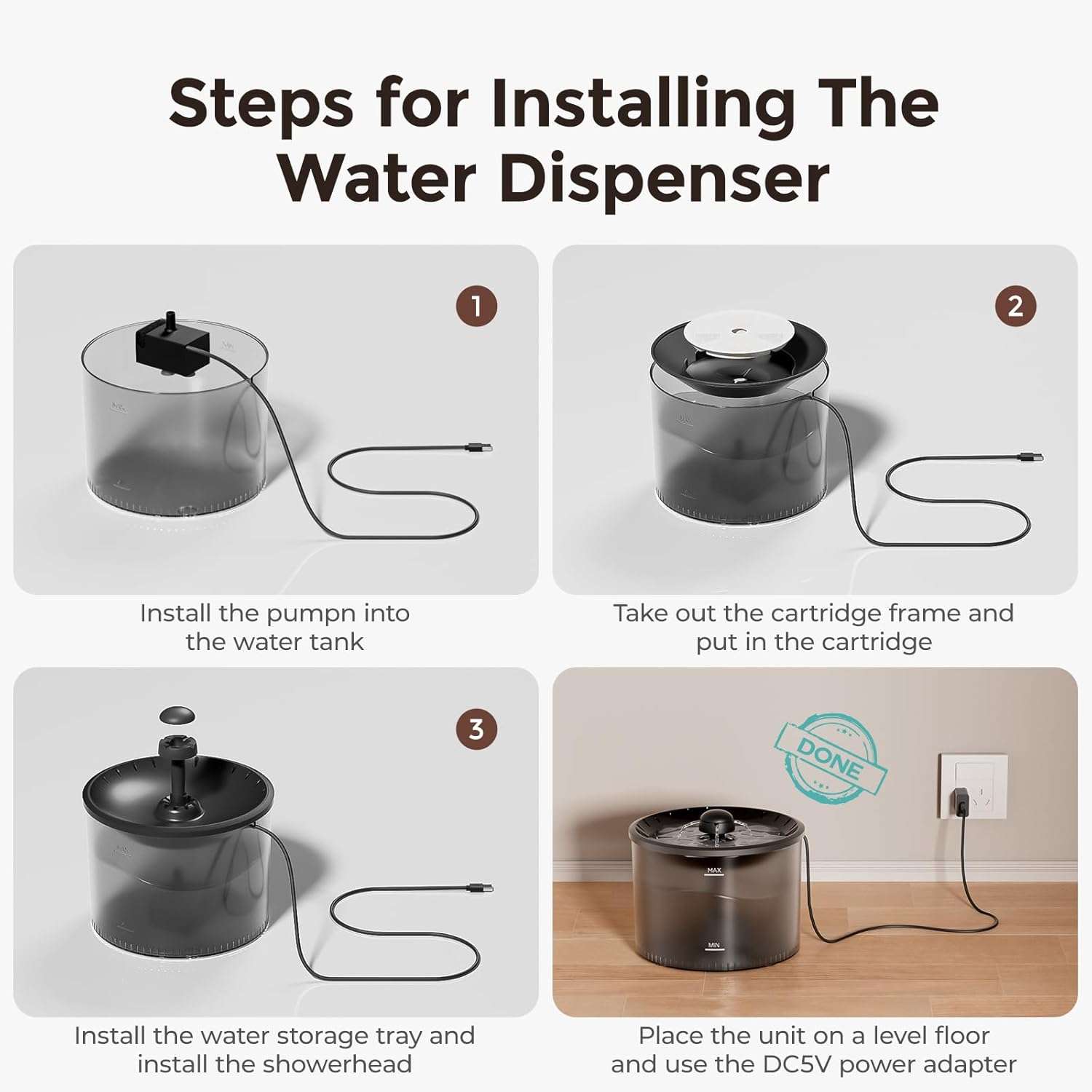 Kit de 1.3 kg y 3 litros con WiFi. Permite programar raciones exactas, incluye filtracion de agua avanzada, respaldo de bateria y control total desde el celular para tu mascota.