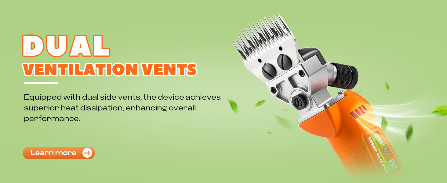 Esquiladora inalambrica de 550W para ovejas y alpacas con 2 baterias de 4000 mAh y maletin de transporte.