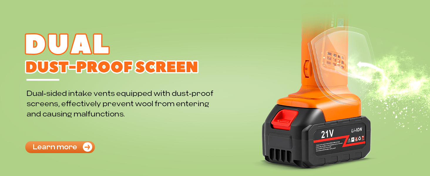 Esquiladora inalambrica de 550W para ovejas y alpacas con 2 baterias de 4000 mAh y maletin de transporte.