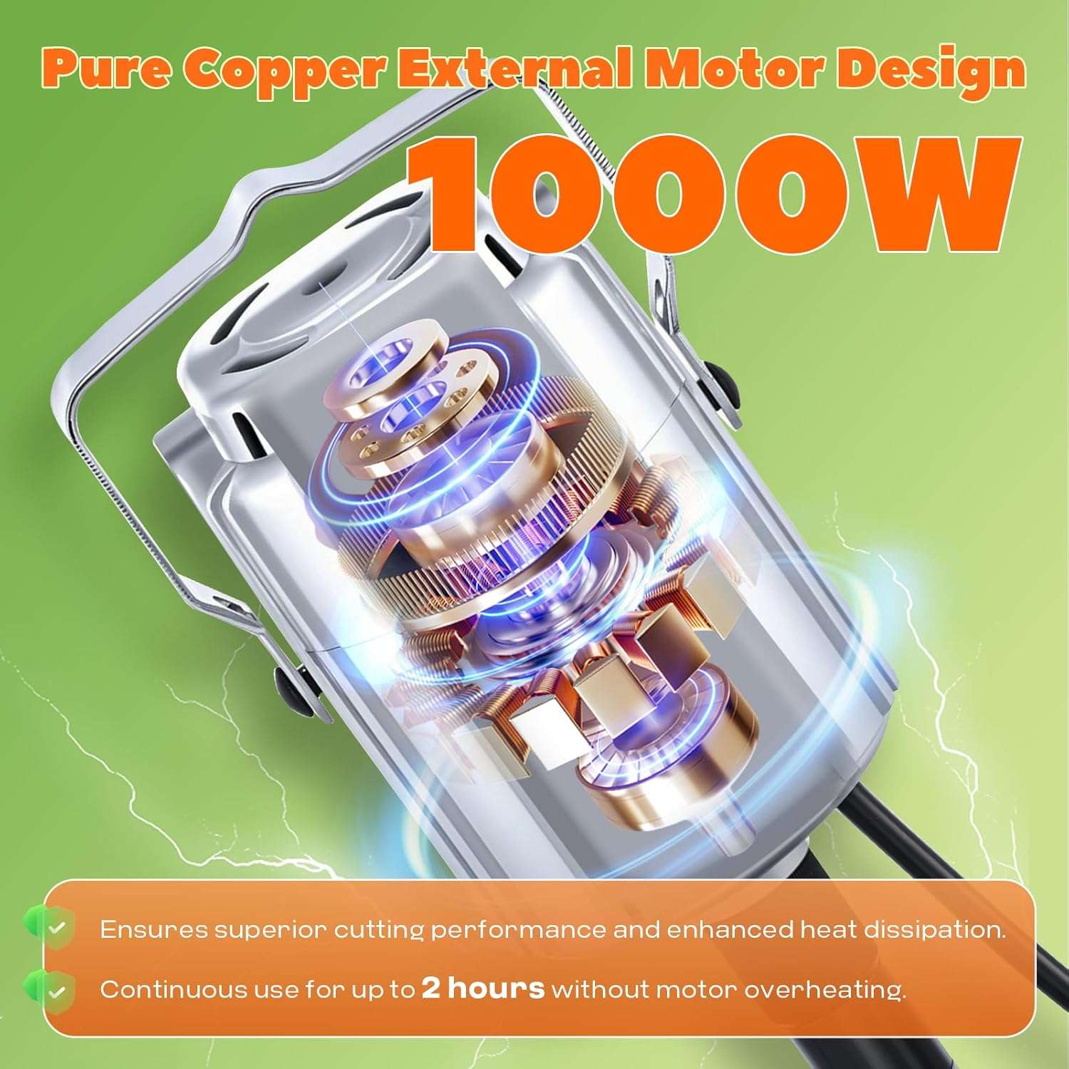 Esquiladora de ovejas y alpacas de 1000W con motor colgante y eje flexible. Kit profesional con cuchillas de acero.