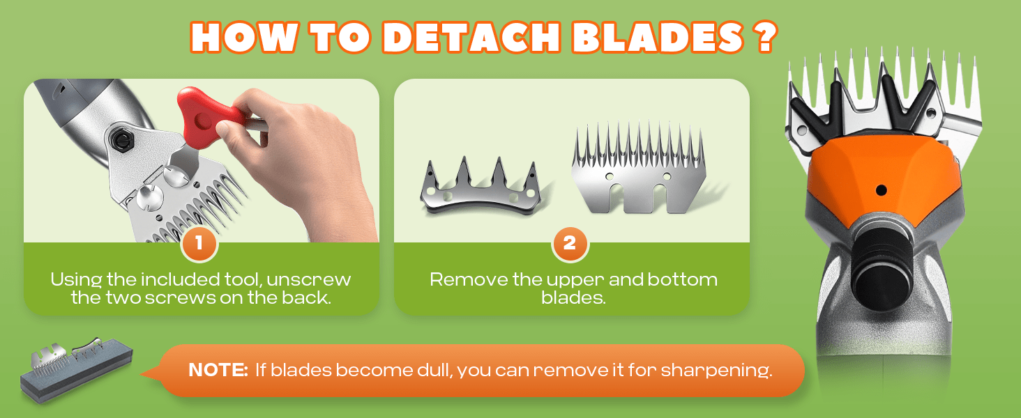 Esquiladora de ovejas y alpacas de 1000W con motor colgante y eje flexible. Kit profesional con cuchillas de acero.