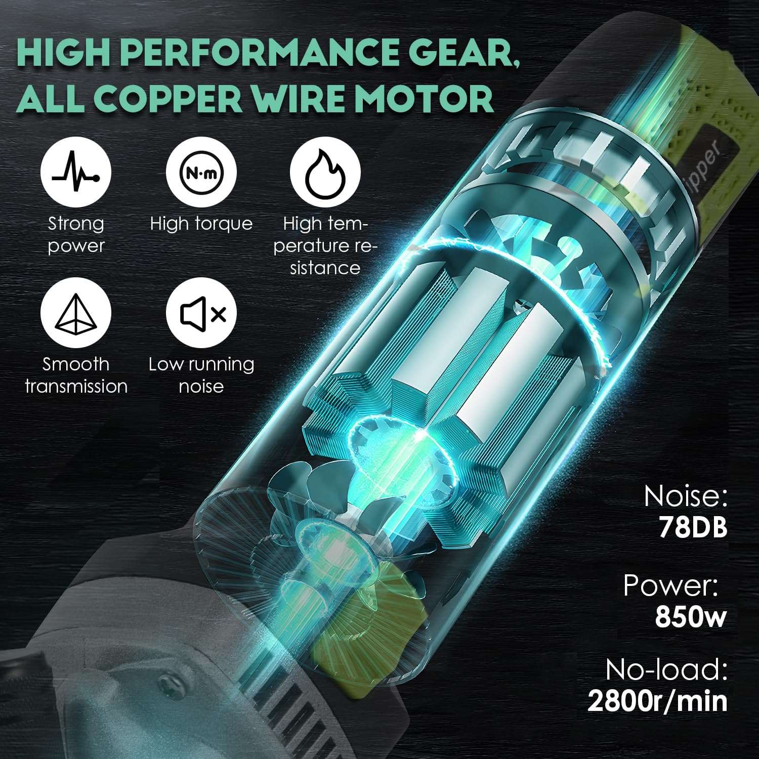 Esquiladora de ovejas y alpacas de 850W con motor de cobre y maletin de transporte. Maquina profesional de 6 velocidades.