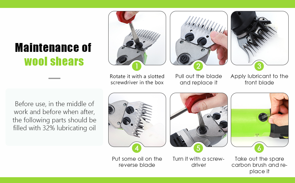 Esquiladora de ovejas y alpacas de 850W con motor de cobre y maletin de transporte. Maquina profesional de 6 velocidades.