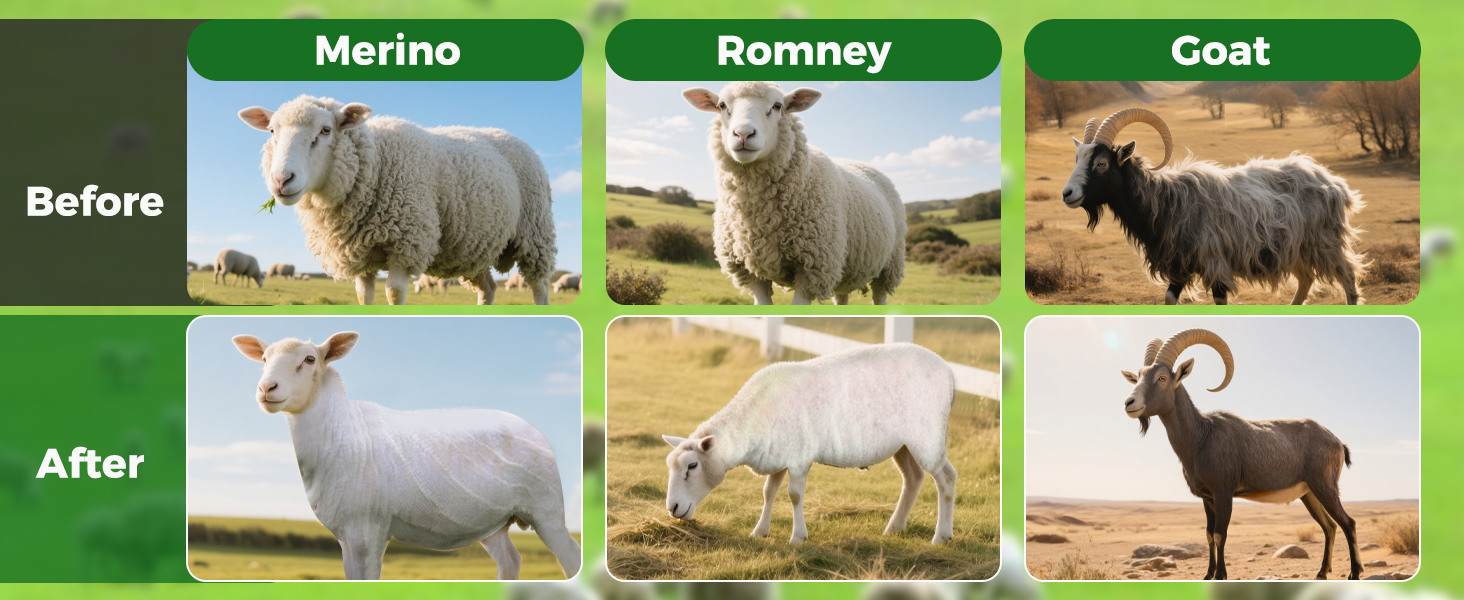 Esquiladora de ovejas y alpacas inalambrica de 500W profesional. Kit con 2 baterias motor brushless y 6 velocidades.