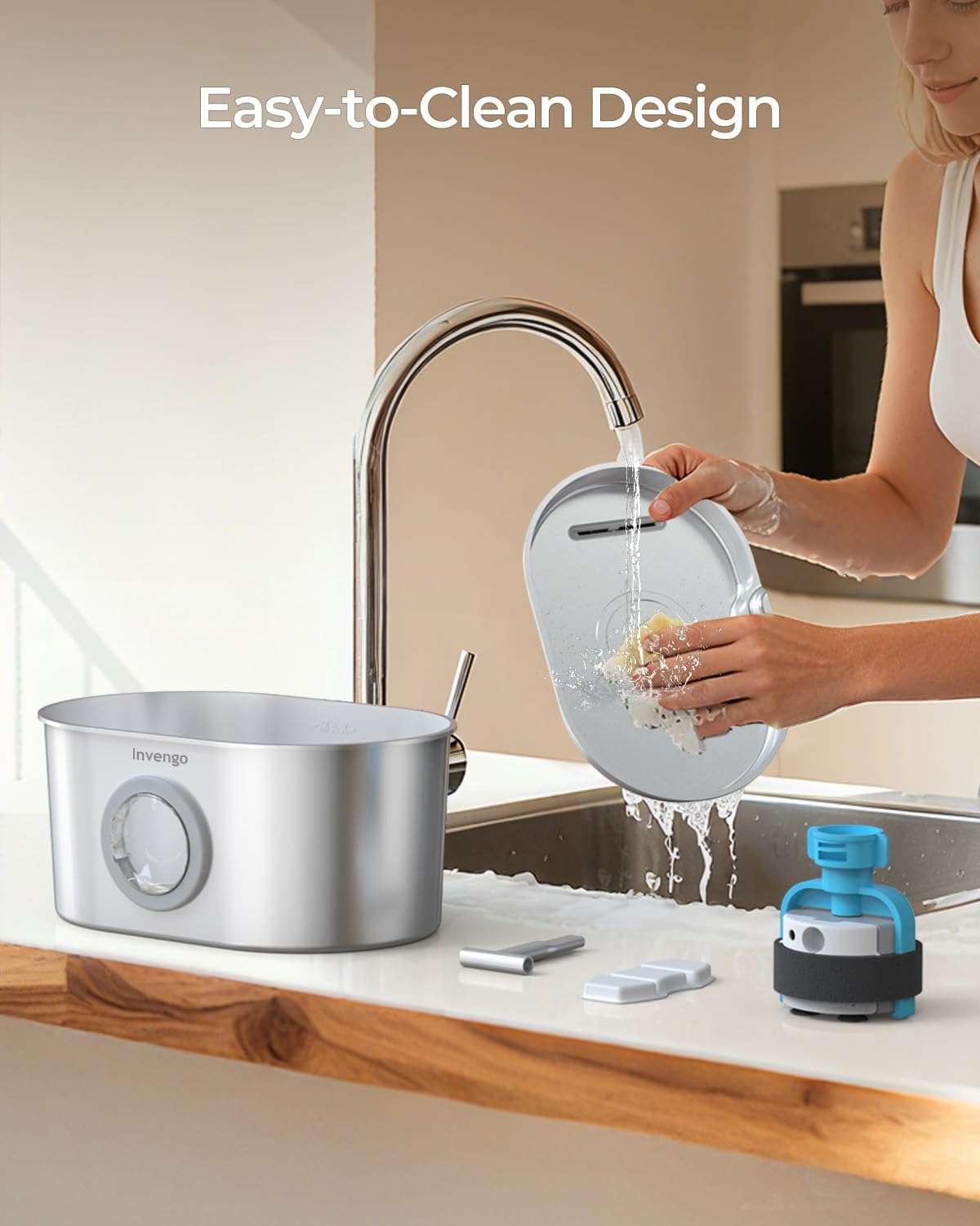 Fuente de agua acero inoxidable 2.2 litros para gatos con doble salida de agua ventana de nivel y luz LED.