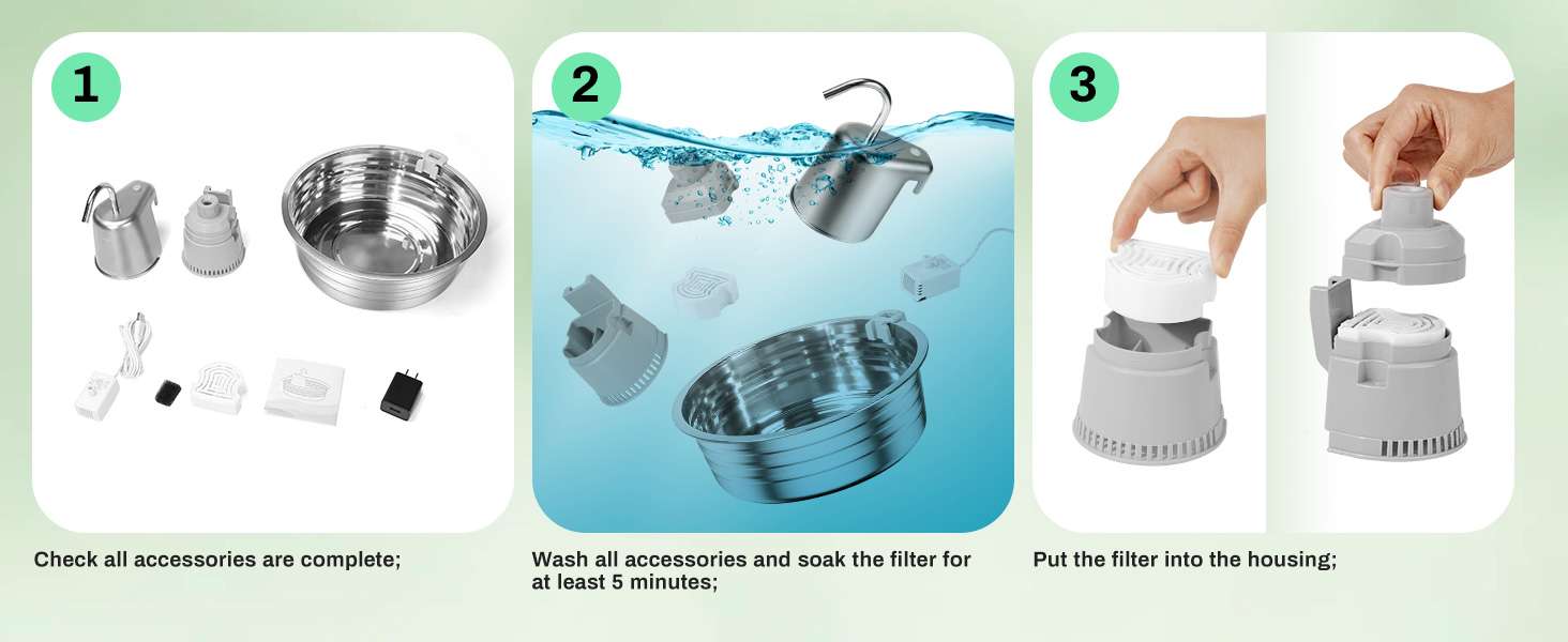 Fuente de agua de 4 litros acero inoxidable tipo grifo para gatos y perros pack con 6 filtros incluidos.