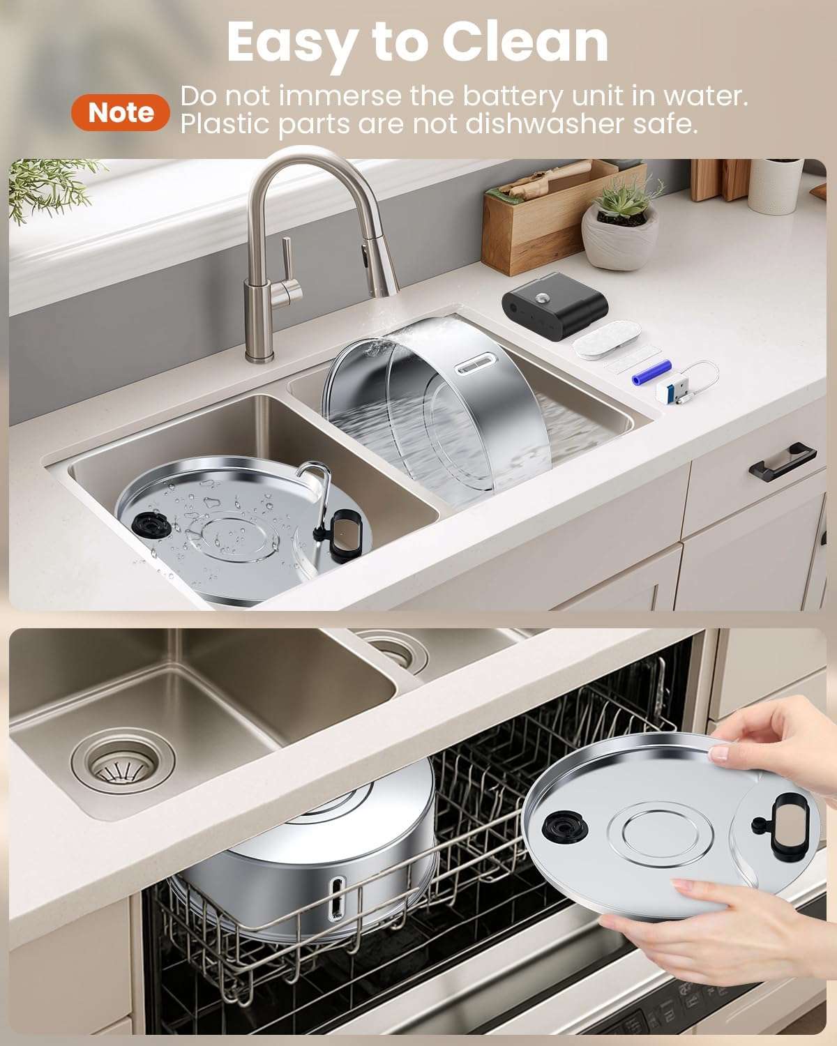 Fuente de agua inalambrica de acero inoxidable 12 litros para perros grandes y gatos con sensor de movimiento y bateria recargable.
