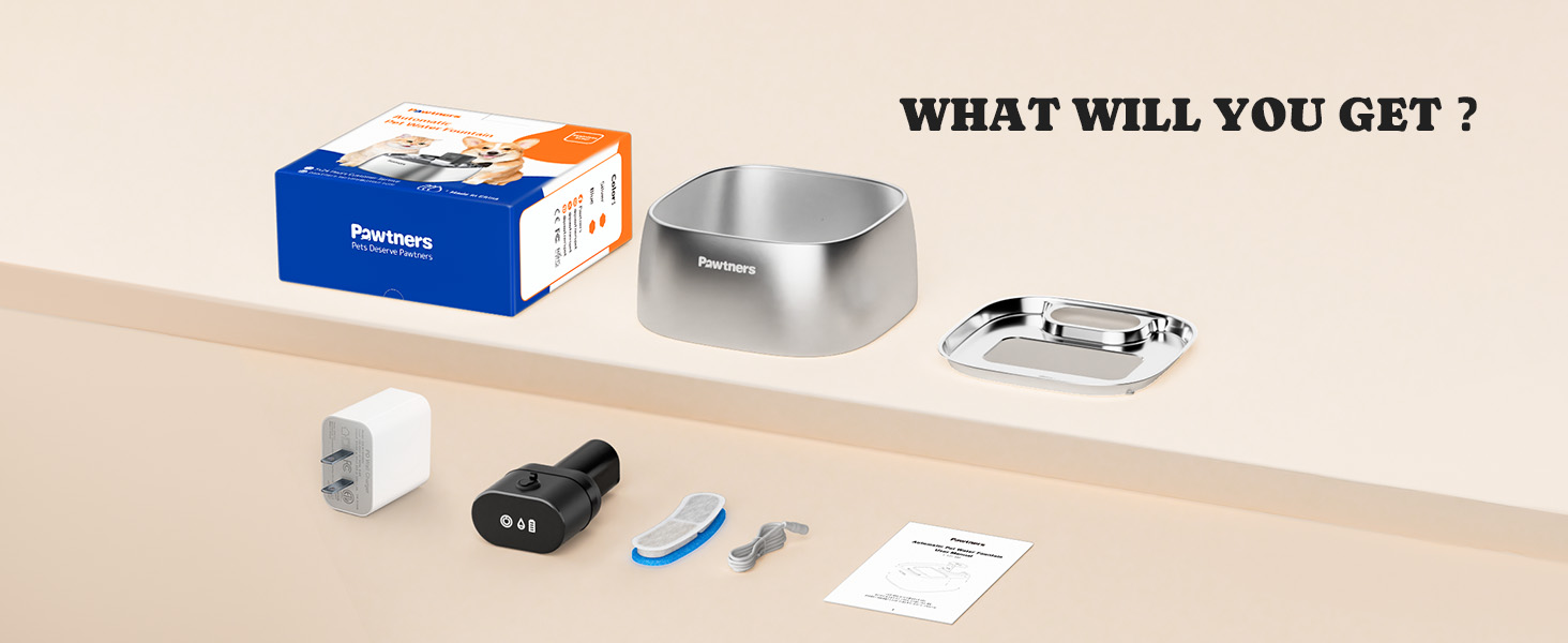 Fuente de agua inalambrica 3.2 litros acero inoxidable para gatos y perros con sensor de movimiento y motor externo de seguridad.