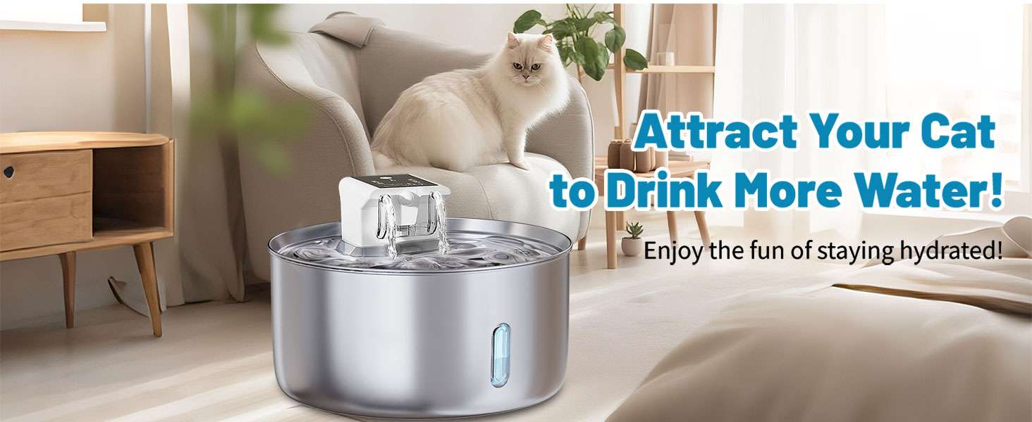 Fuente de Agua Inalambrica Acero Inoxidable 7 Litros Perros Grandes Sensor y Bateria - Imagen 7