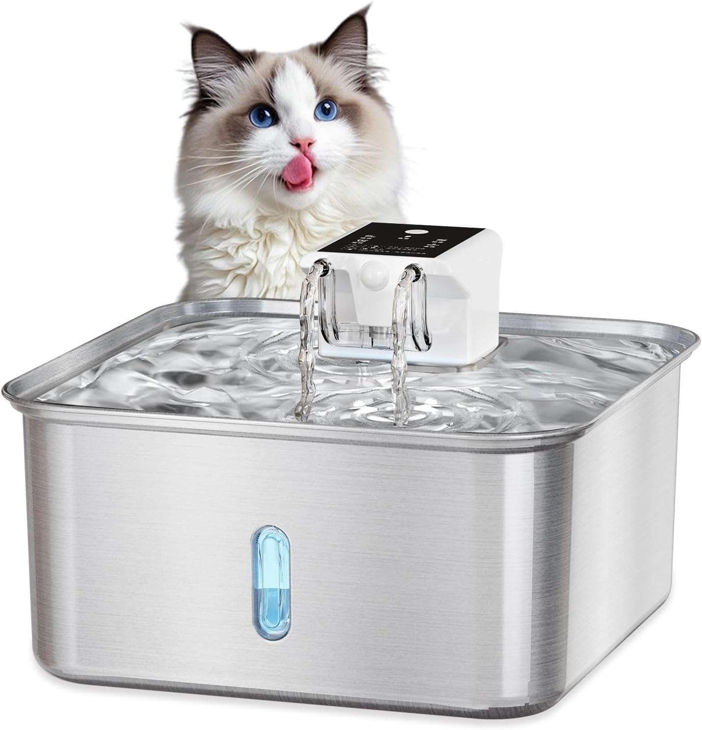 Fuente de Agua Inalambrica Acero Inoxidable 7 Litros Perros Grandes Sensor y Bateria - Imagen 8