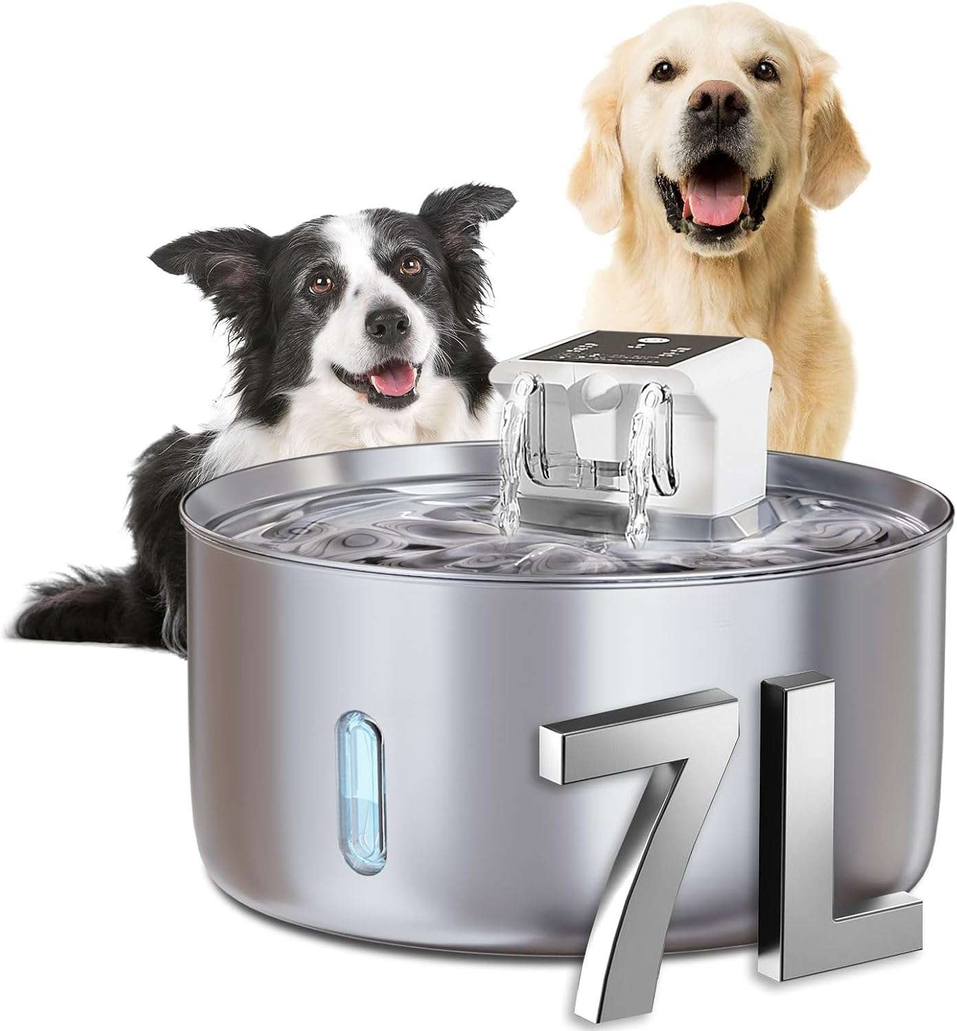Fuente de Agua Inalambrica Acero Inoxidable 7 Litros Perros Grandes Sensor y Bateria - Imagen 10