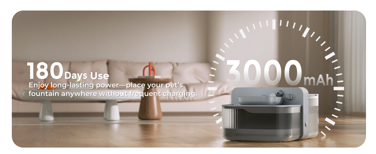 Fuente de agua inalambrica sin filtros de 3.5 litros acero inoxidable que separa el agua sucia de la limpia para perros y gatos.