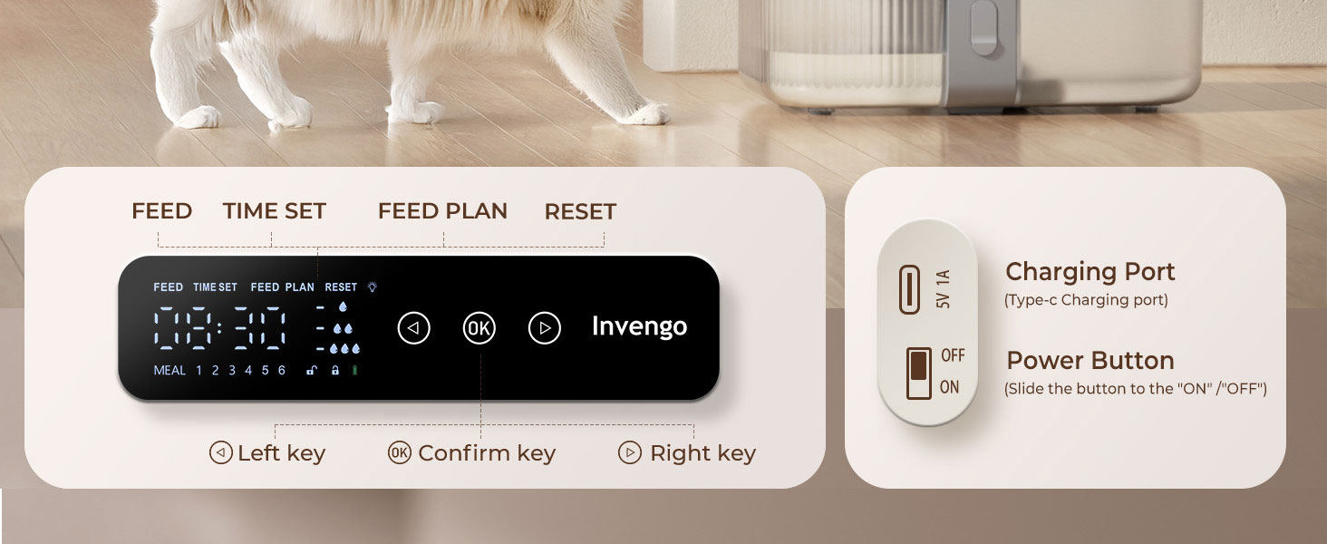 Fuente de agua inalambrica sin filtros de 3.5 litros acero inoxidable que separa el agua sucia de la limpia para perros y gatos.