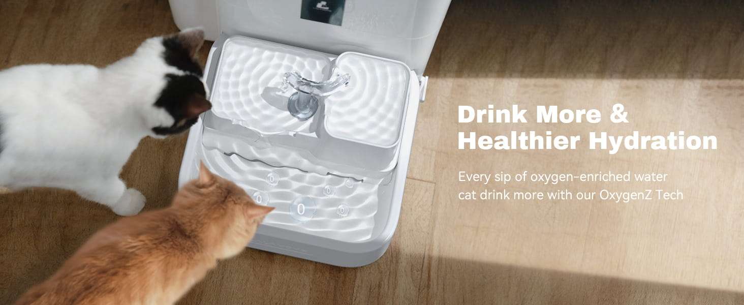 Fuente de agua inteligente Lalahome de 10 litros con WiFi 5G que separa el agua sucia y cultiva hierba gatera automaticamente.