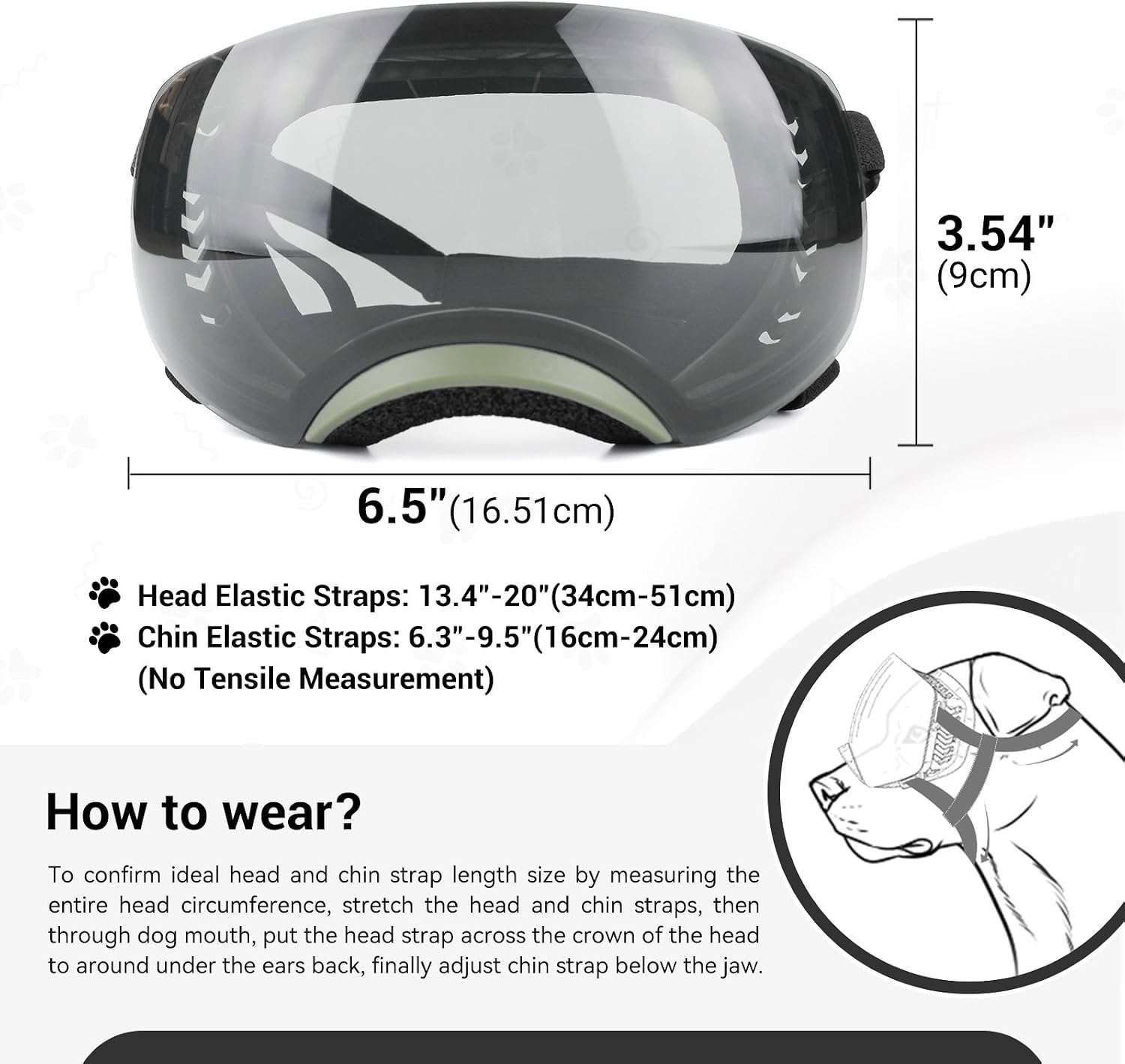 Gafas antiparras para perros con lentes intercambiables negros y plateados proteccion UV400.