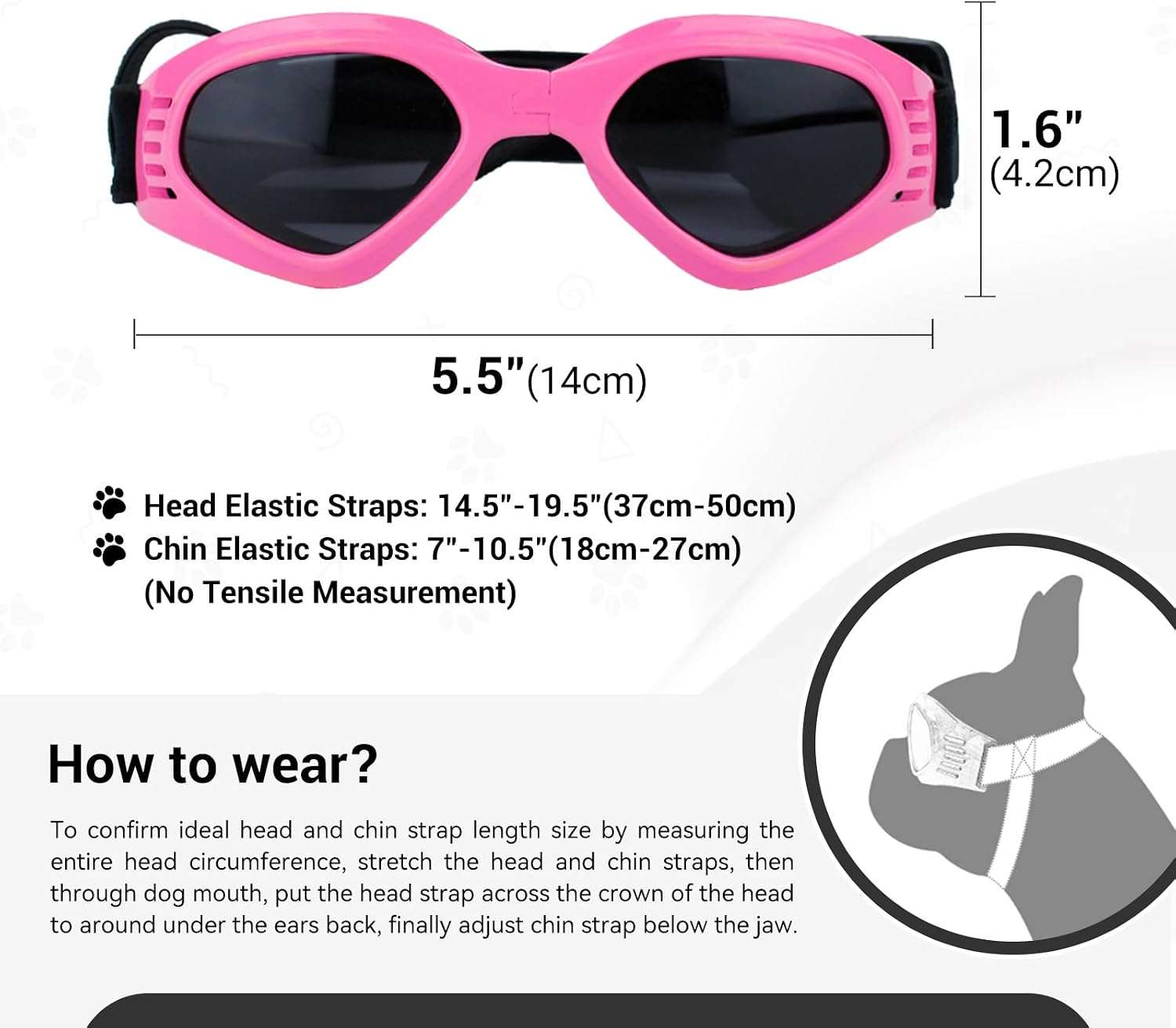 Gafas antiparras para perros medianos como schnauzer y beagle con proteccion UV para auto.