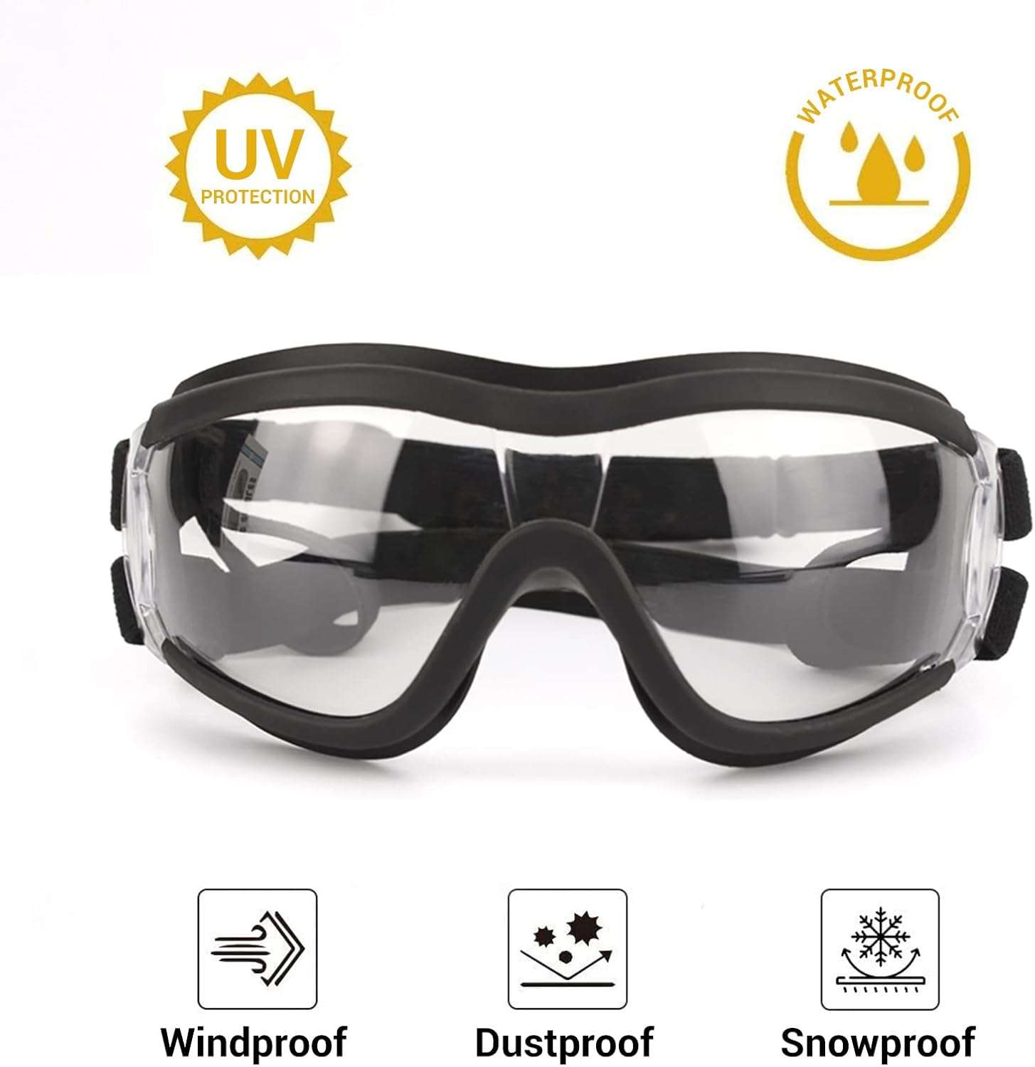 Gafas antiparras para perros medianos y grandes con proteccion UV y sistema antivaho.