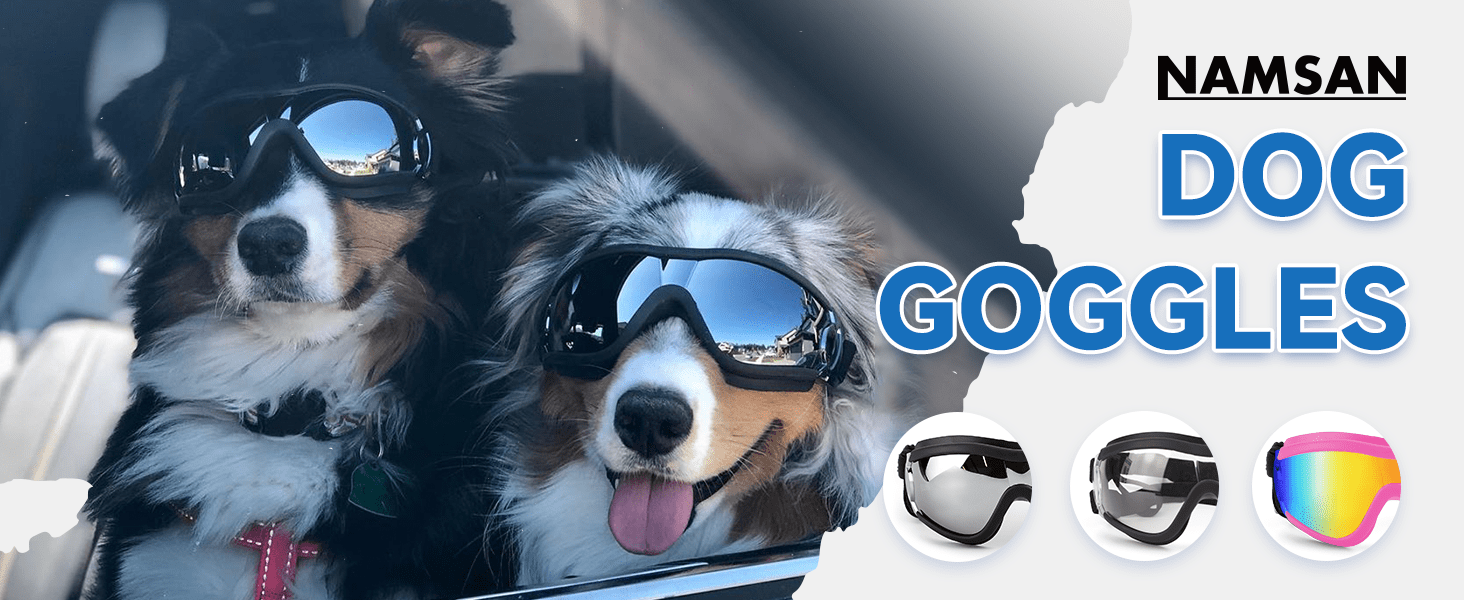 Gafas antiparras para perros medianos y grandes con proteccion UV y sistema antivaho.