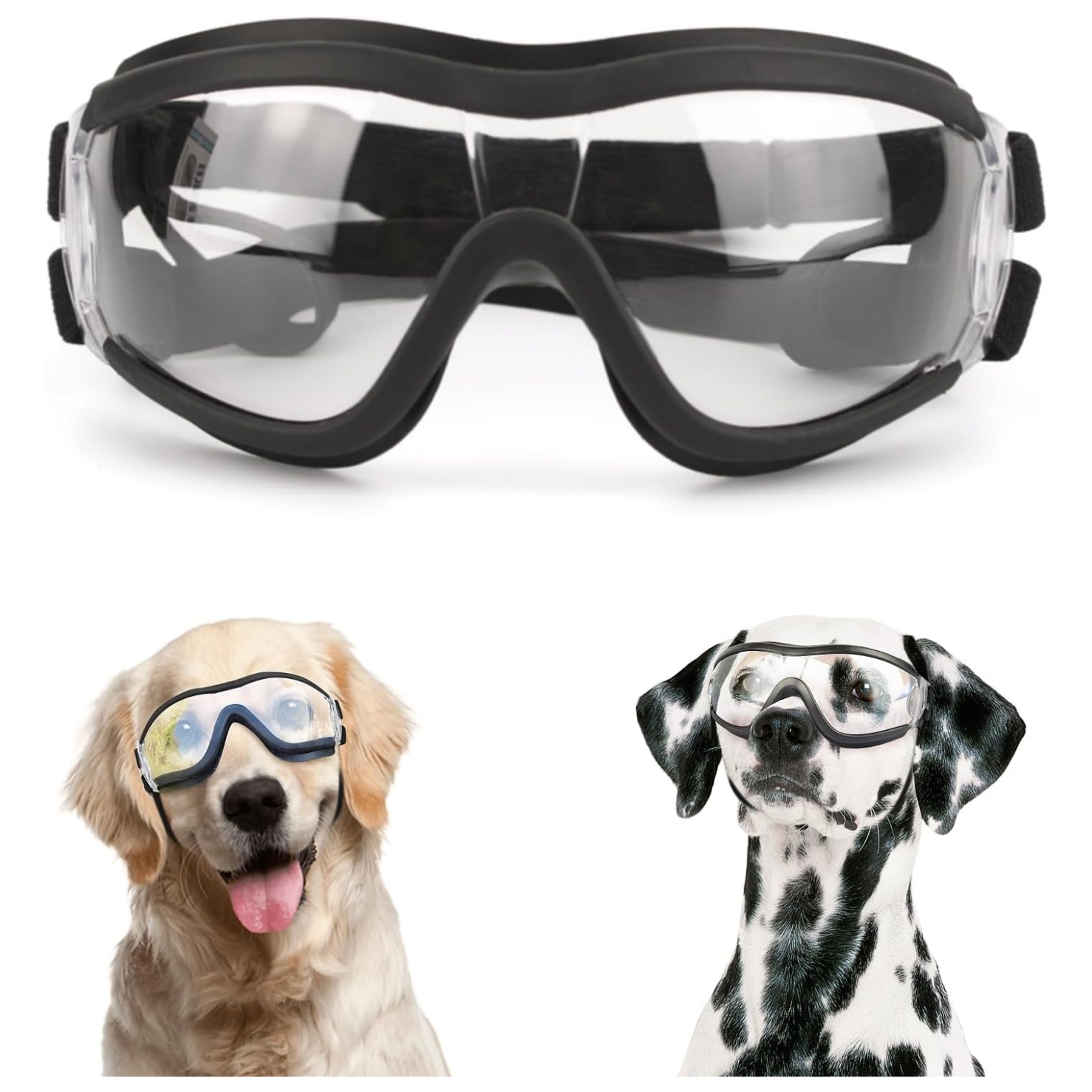 Gafas antiparras para perros medianos y grandes con proteccion UV y sistema antivaho.