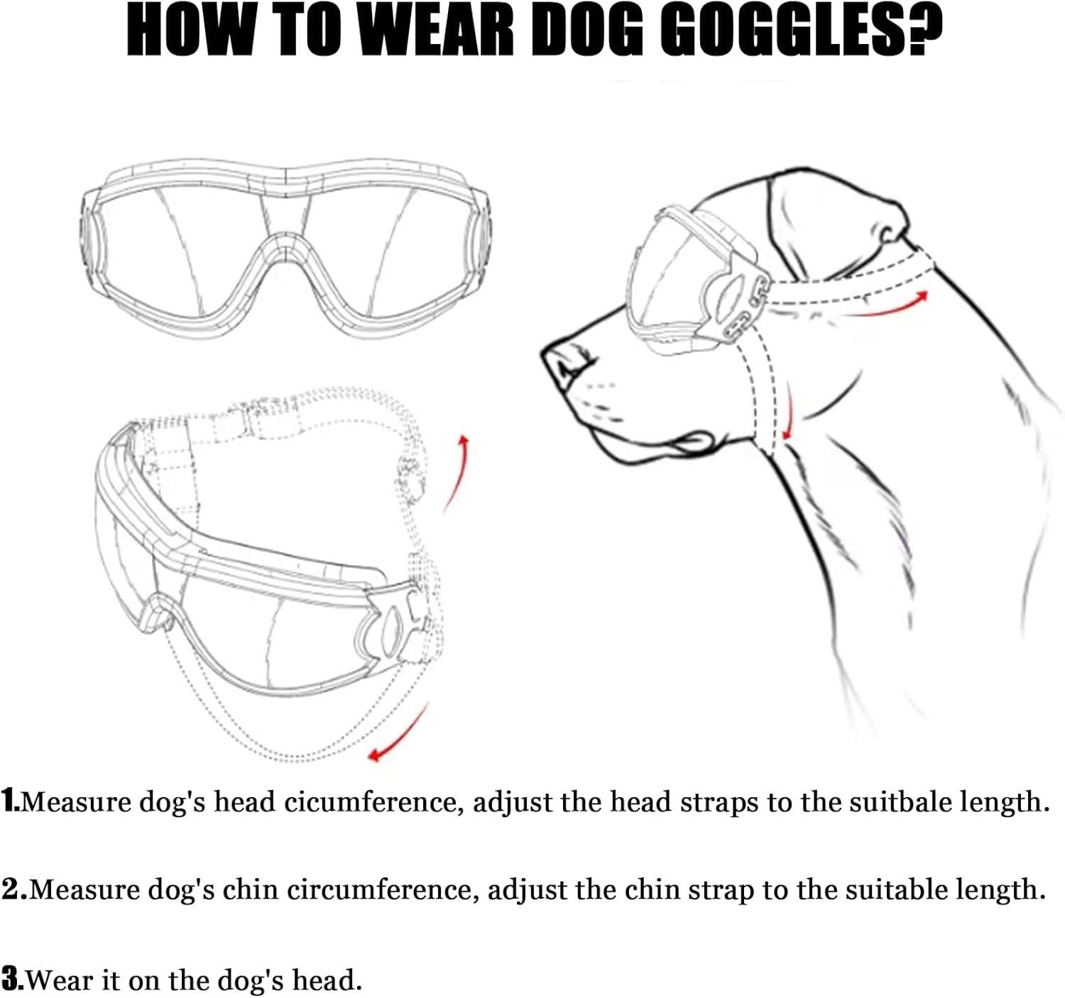 Gafas protectoras para perros con lentes antiarañazos y resistencia al agua para moto.