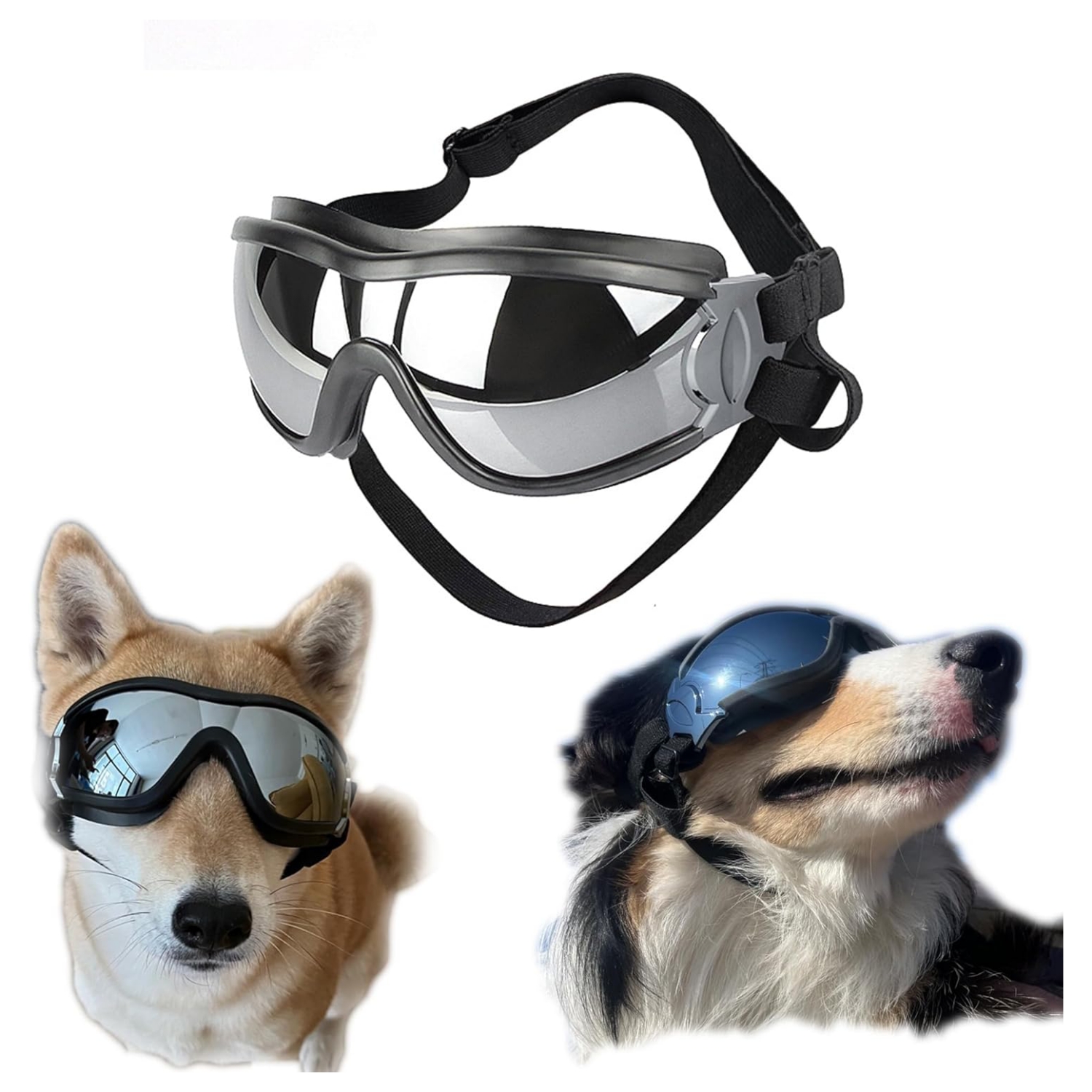Gafas protectoras para perros con lentes antiarañazos y resistencia al agua para moto.