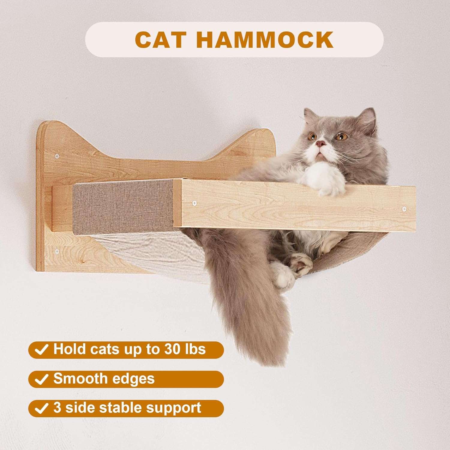 Set de gimnasio de pared para gatos de 13 piezas de madera pino pintable. Diseño modular con escalera rascador y estantes personalizables.