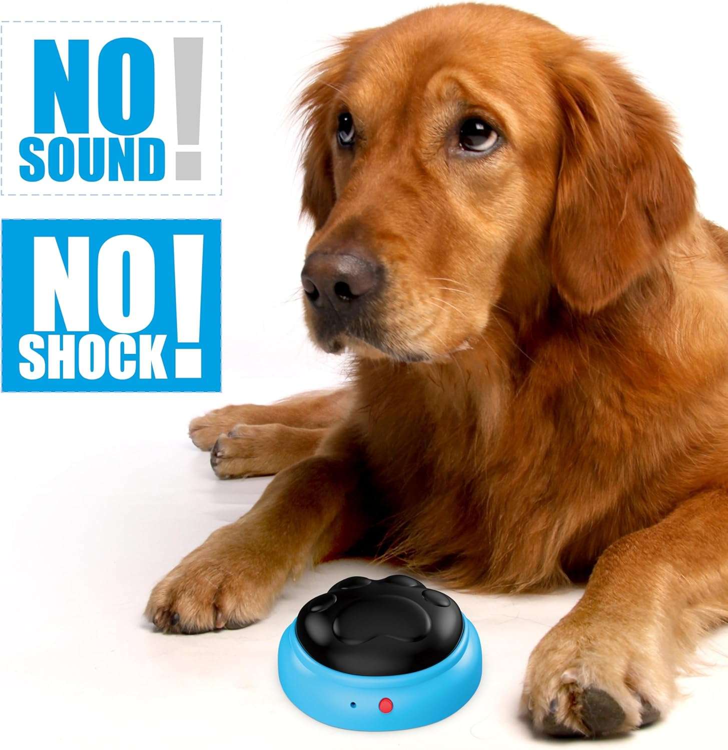 Juguete de inteligencia blanco para perros con control remoto de 45 metros dispensador de premios silencioso y luz LED nocturna.