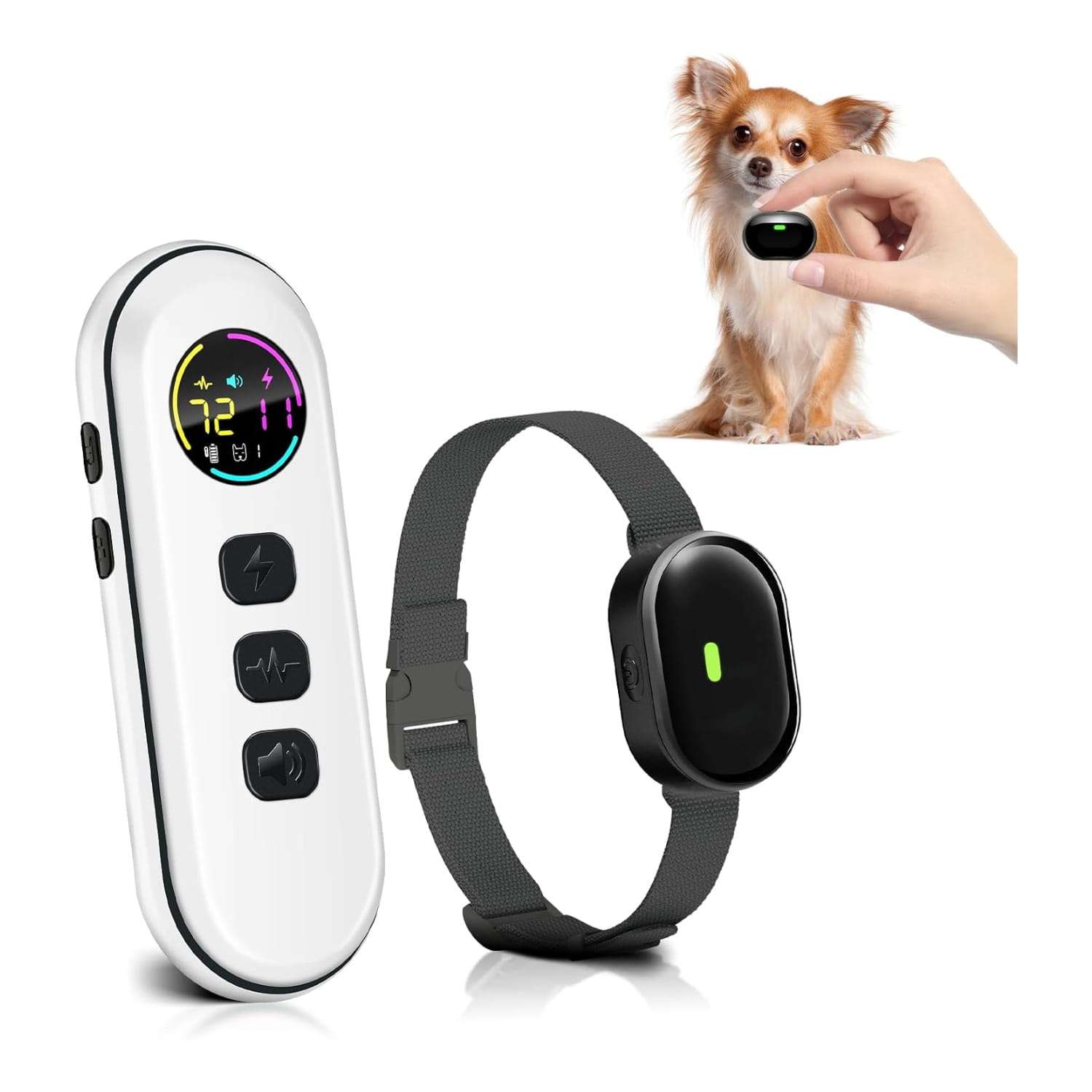 Kit de 2 collares de adiestramiento ultraligeros para perros pequeños con vibracion impermeable IPX7