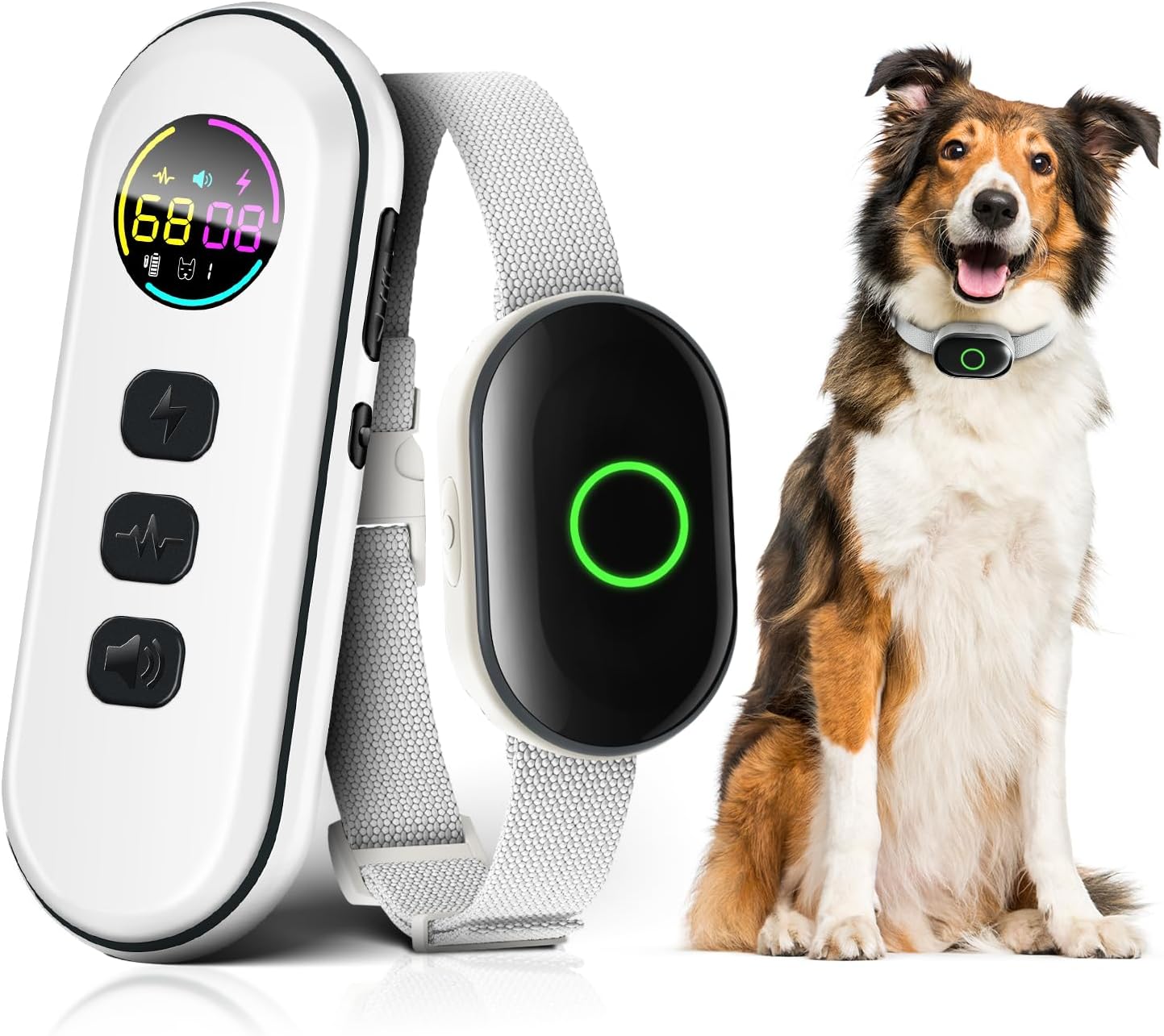 Kit de 2 collares de adiestramiento ultraligeros para perros pequeños con vibracion impermeable IPX7.