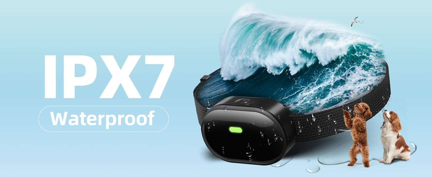 Kit de 2 collares de adiestramiento ultraligeros para perros pequeños con vibracion impermeable IPX7.