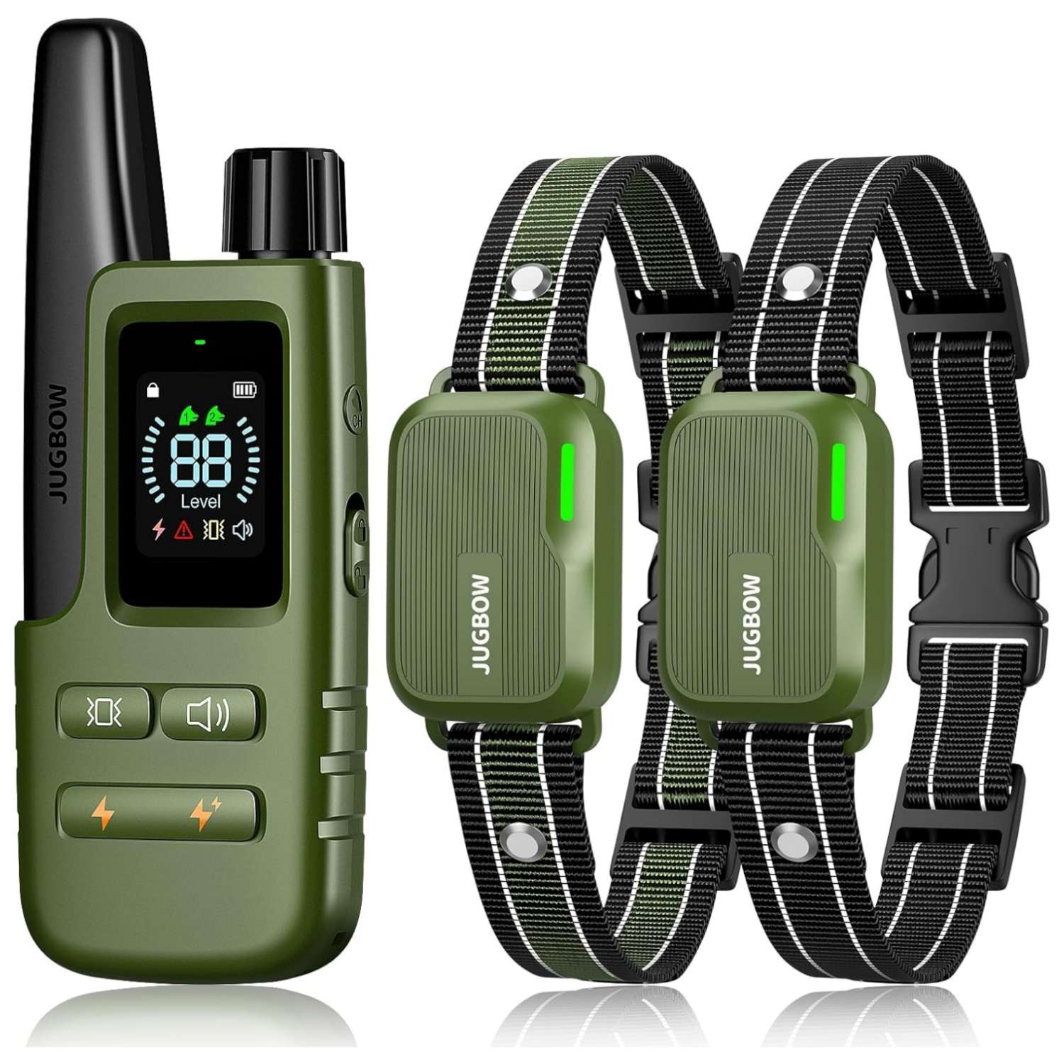 Kit de 2 collares de adiestramiento para perros con control remoto alcance 1300m impermeable IPX7.