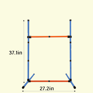 Kit de agility para perros con circuito de obstaculos, vallas, slalom y aro. Equipo de adiestramiento portatil.