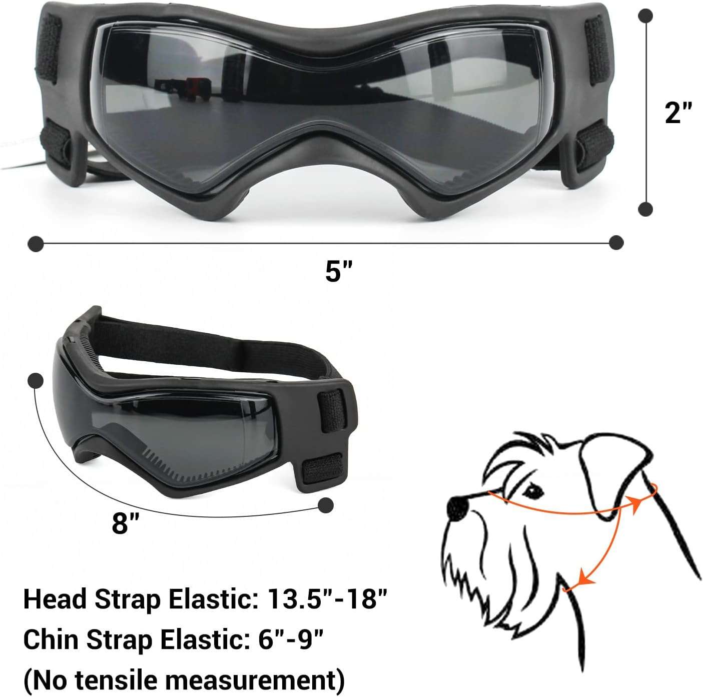 Kit de casco con orificios para orejas y lentes antiparras para perros medianos moto.