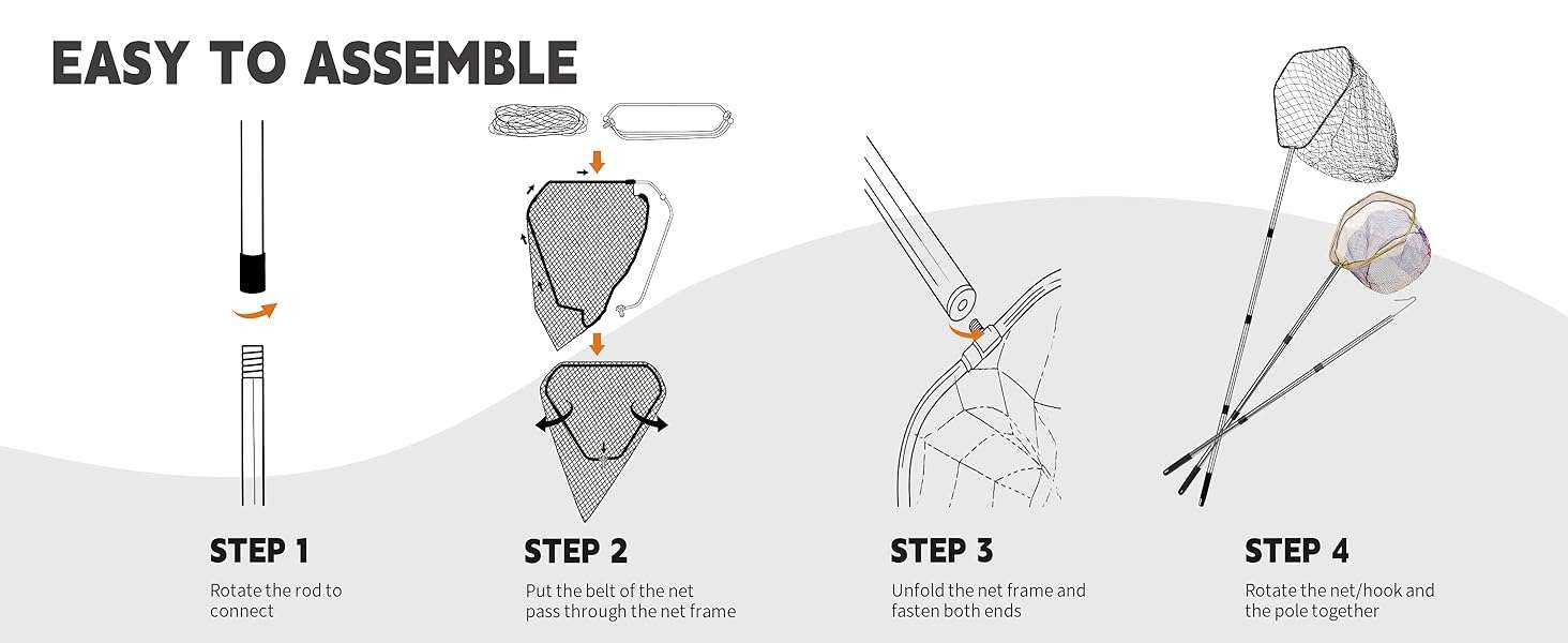 Kit de captura 3 en 1 con dos redes y gancho de metal para aves y animales. Palo extensible de acero inoxidable.