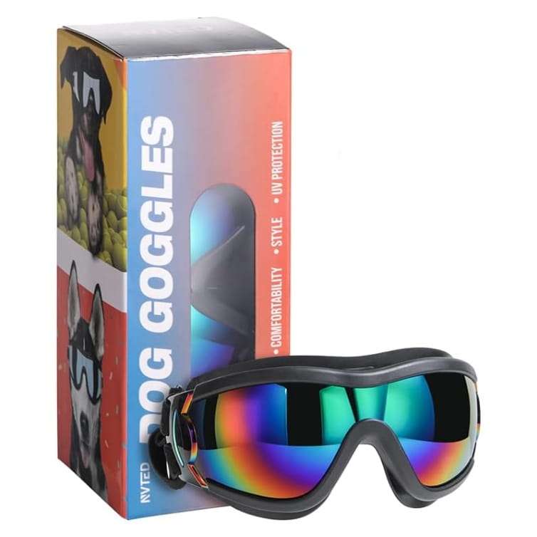 Lentes antiparras para perros con proteccion UV ajustables para moto y bicicleta.