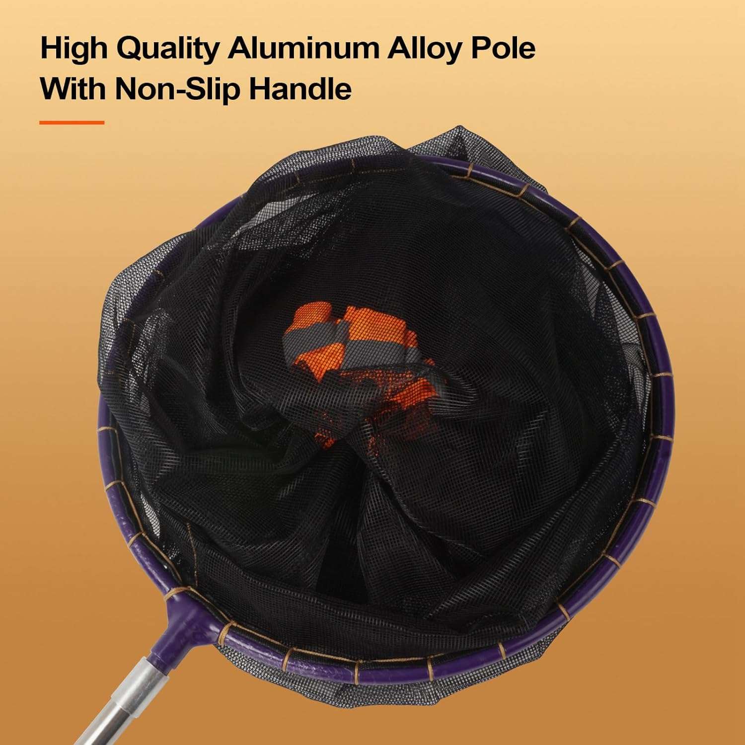 Red atrapa serpientes y culebras telescopica de 100 cm con cierre de seguridad y malla fina.