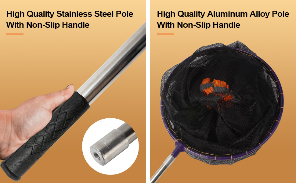 Red atrapa serpientes y culebras telescopica de 100 cm con cierre de seguridad y malla fina.