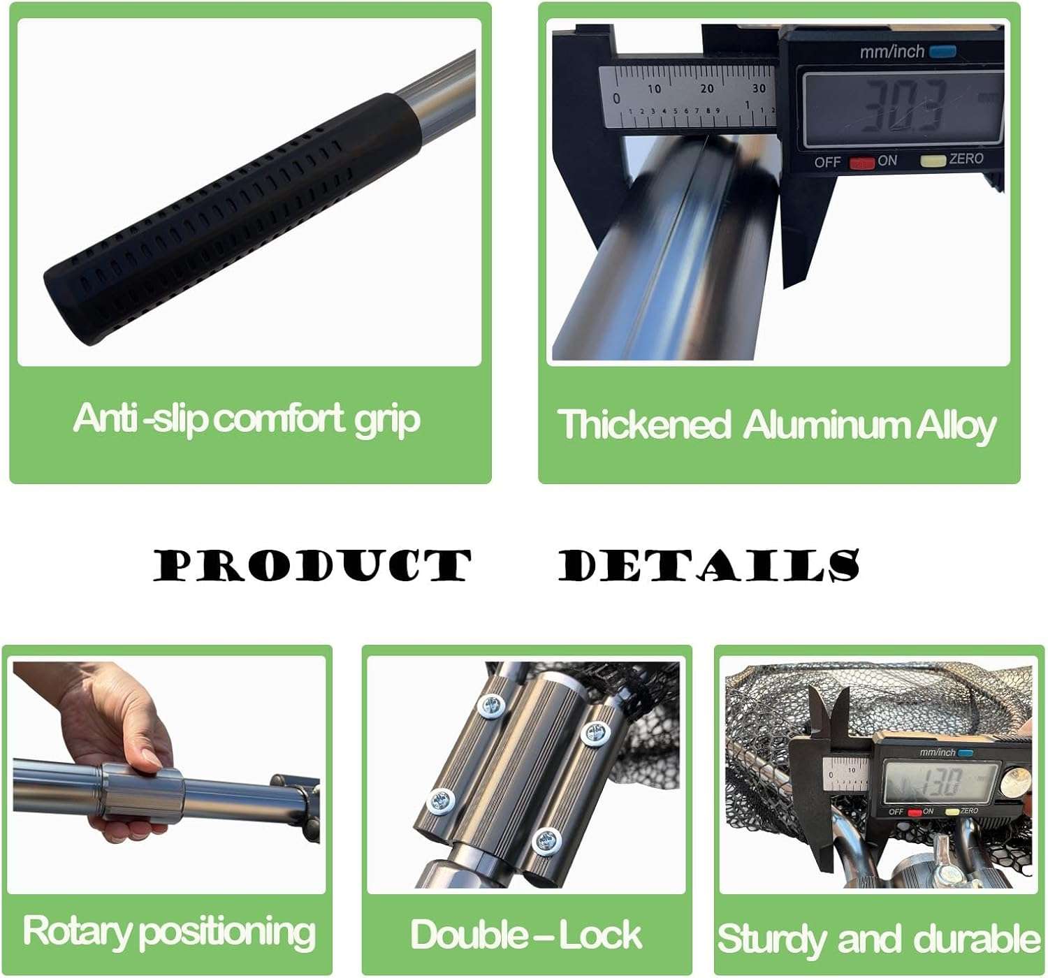 Red de captura animal telescopica de 250 cm con malla de goma suave anti-enredos para perros gatos y aves.