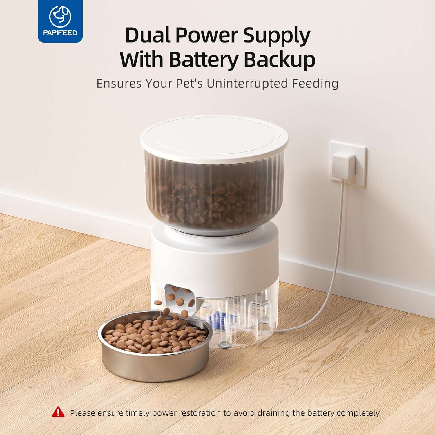 Set Comedero Automatico WiFi 1.3 kg y Fuente de Agua 3 Litros para Gatos y Perros - Imagen 5