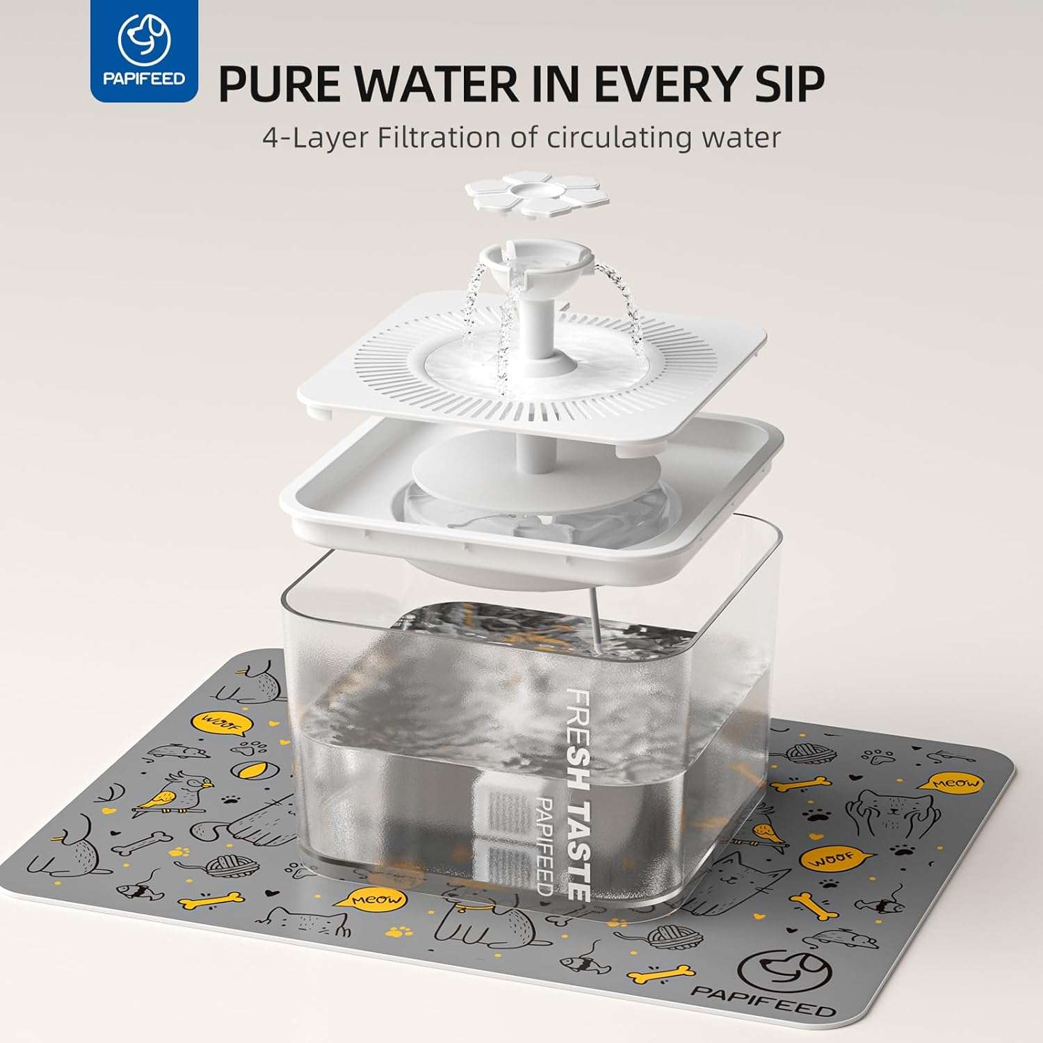 Set Comedero Automatico WiFi 1.3 kg y Fuente de Agua 3 Litros para Gatos y Perros - Imagen 7