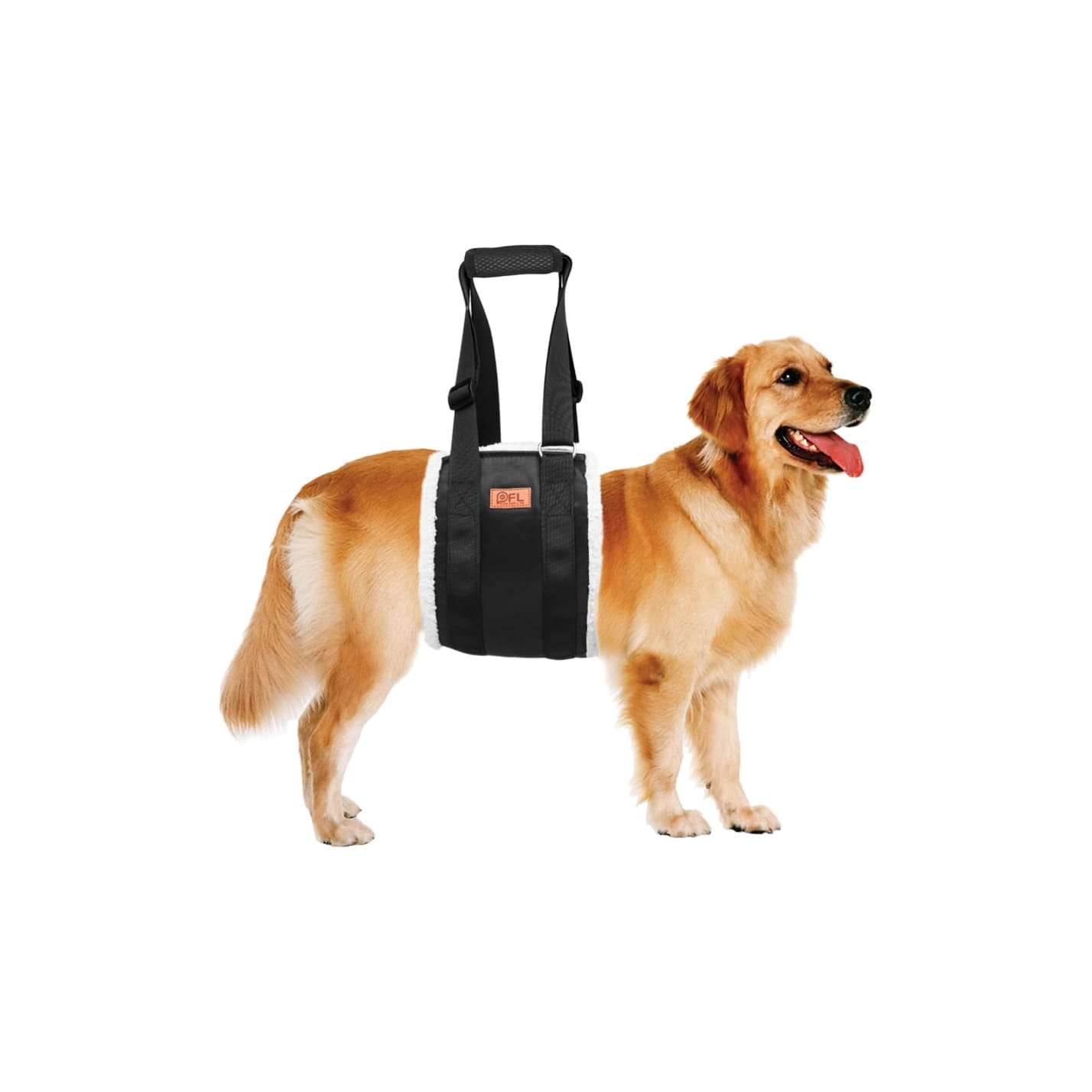Arnes elevacion perro gigante 80kg interior polar suave rehabilitacion ACL TPLO soporte trasero