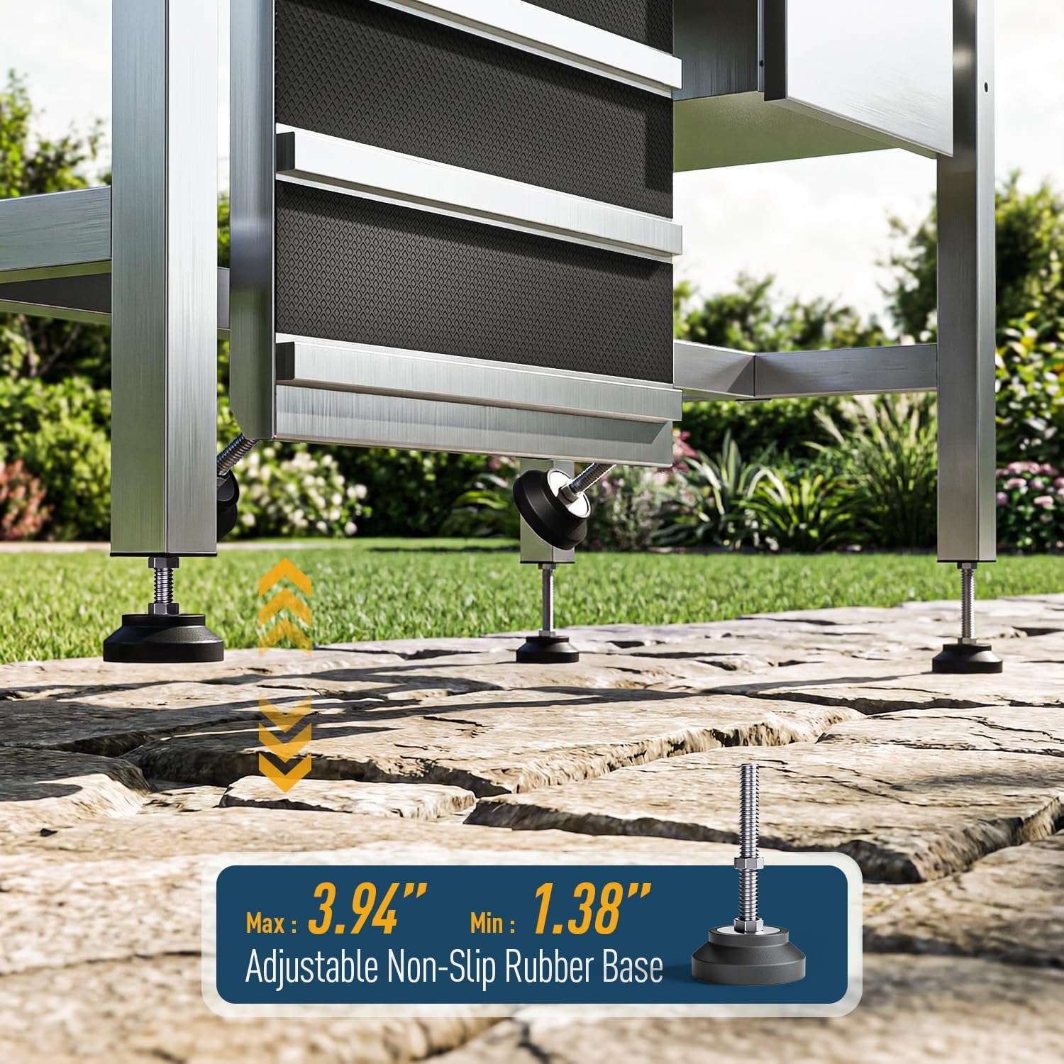 Bañera profesional acero inoxidable altura ajustable cajon almacenamiento rampa perros