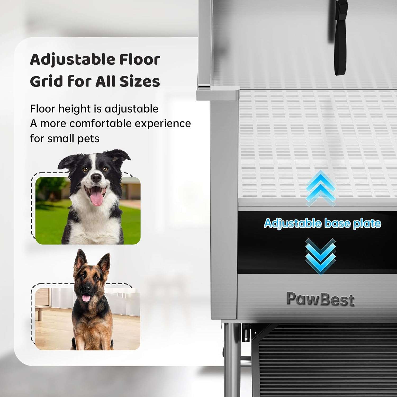 Bañera profesional acero inoxidable anti fugas puerta corredera rampa oculta perros